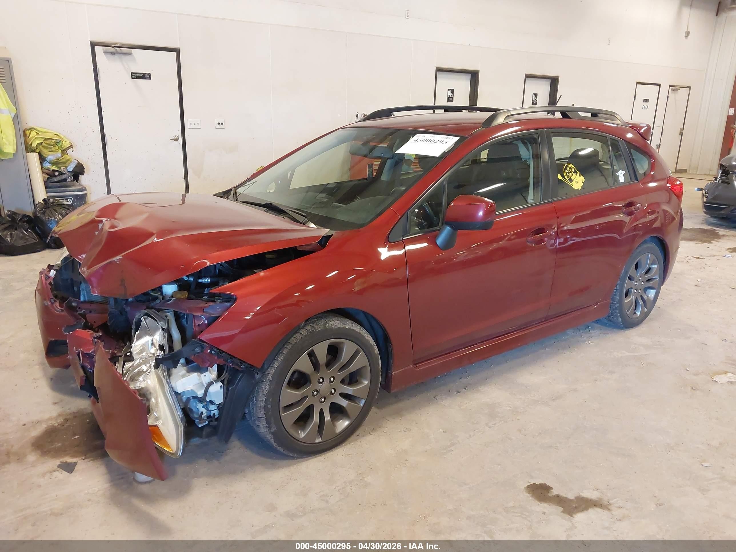 2013 Subaru Impreza 2.0i Sport Premium Red vin: JF1GPAL61D2808292