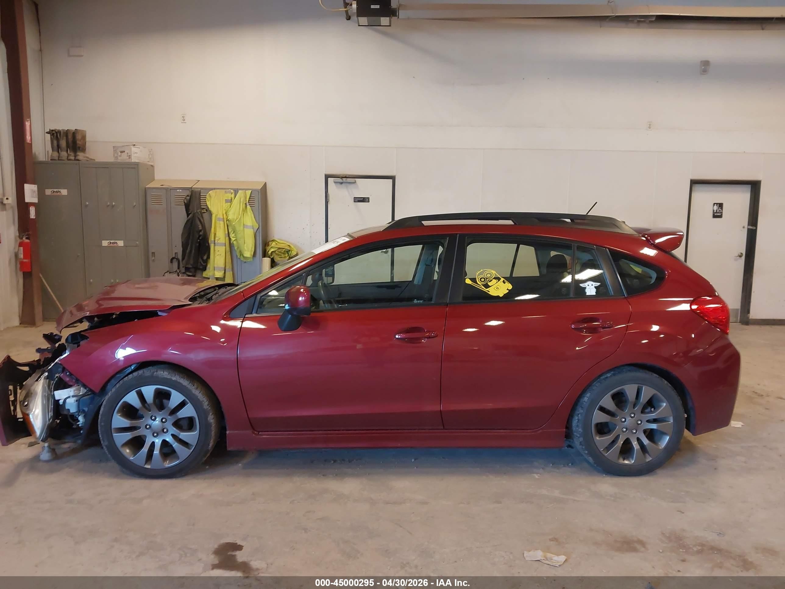 2013 Subaru Impreza 2.0i Sport Premium Red vin: JF1GPAL61D2808292