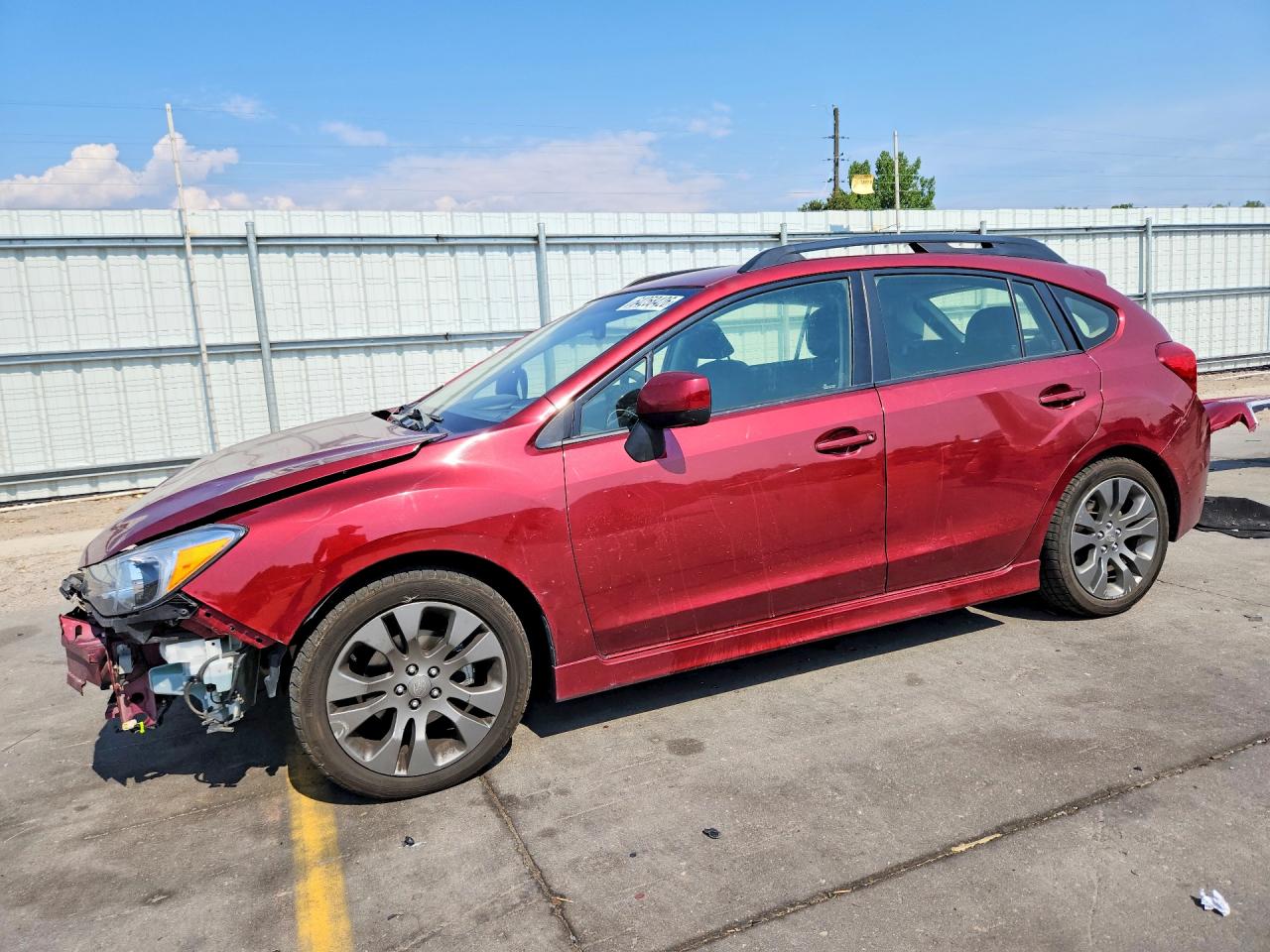 2013 Subaru Impreza Sport Premium Burgundy vin: JF1GPAL61D2885941