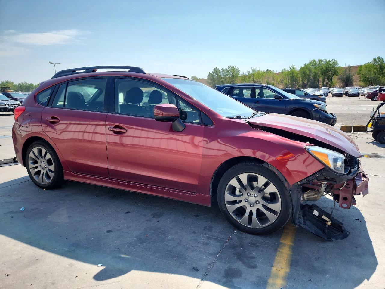 2013 Subaru Impreza Sport Premium Burgundy vin: JF1GPAL61D2885941