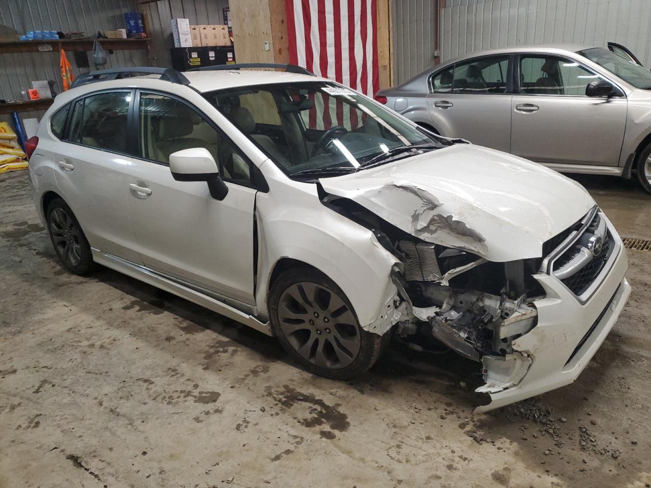 2013 Subaru Impreza Sport Premium White vin: JF1GPAL61DH859045