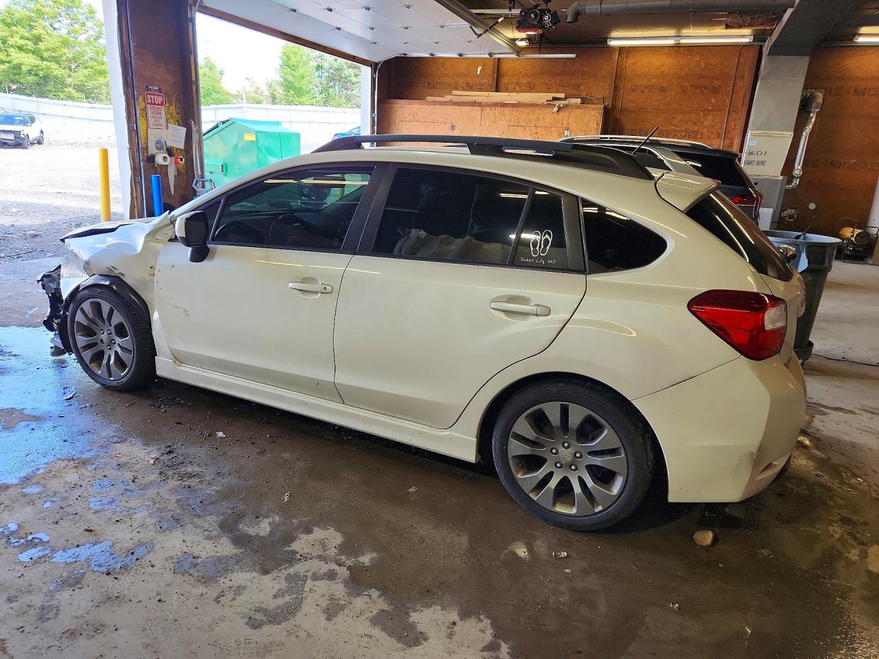 2013 Subaru Impreza Sport Premium White vin: JF1GPAL61DH859045