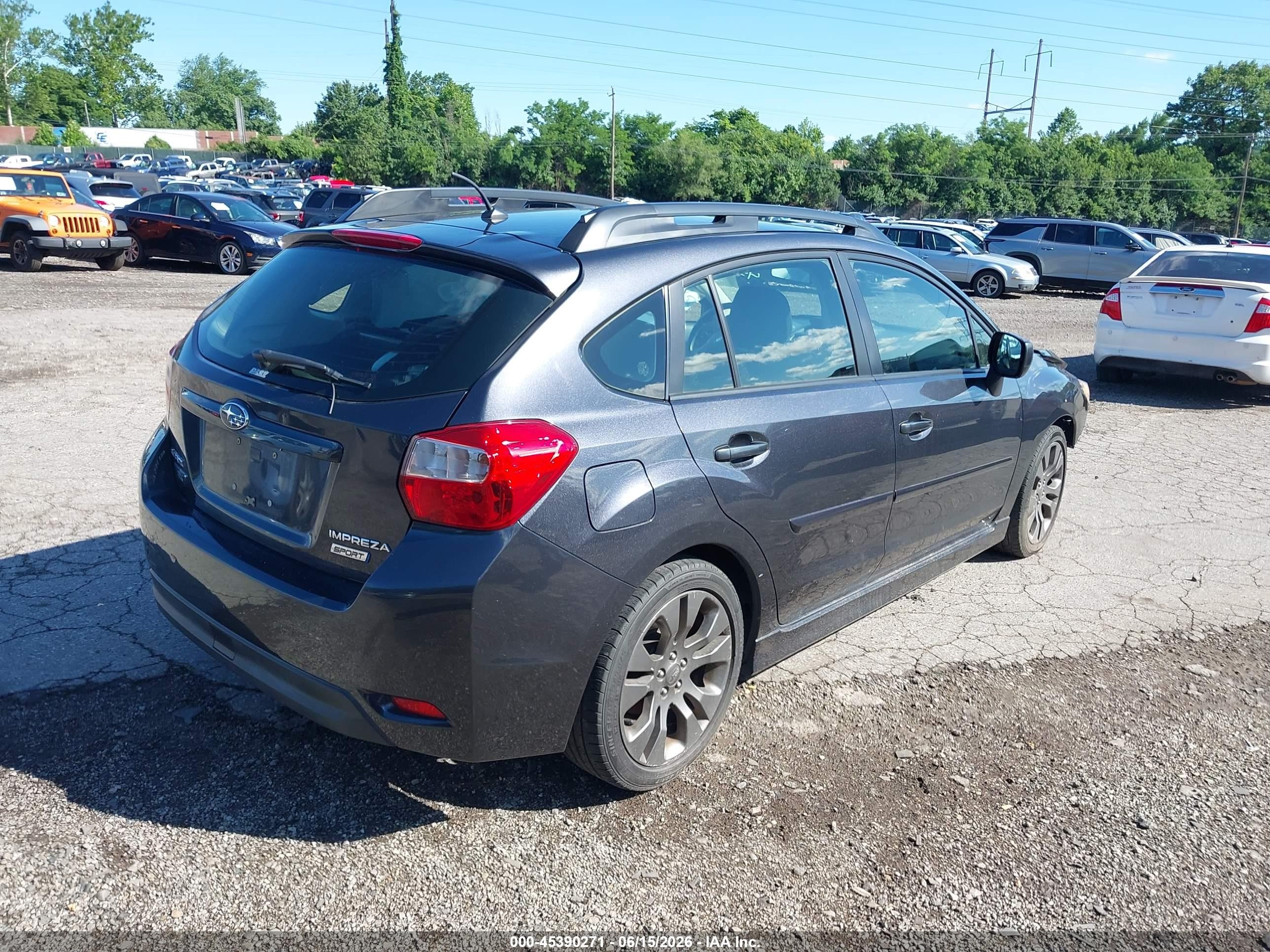 2014 Subaru Impreza 2.0i Sport Premium Gray vin: JF1GPAL61E8307899