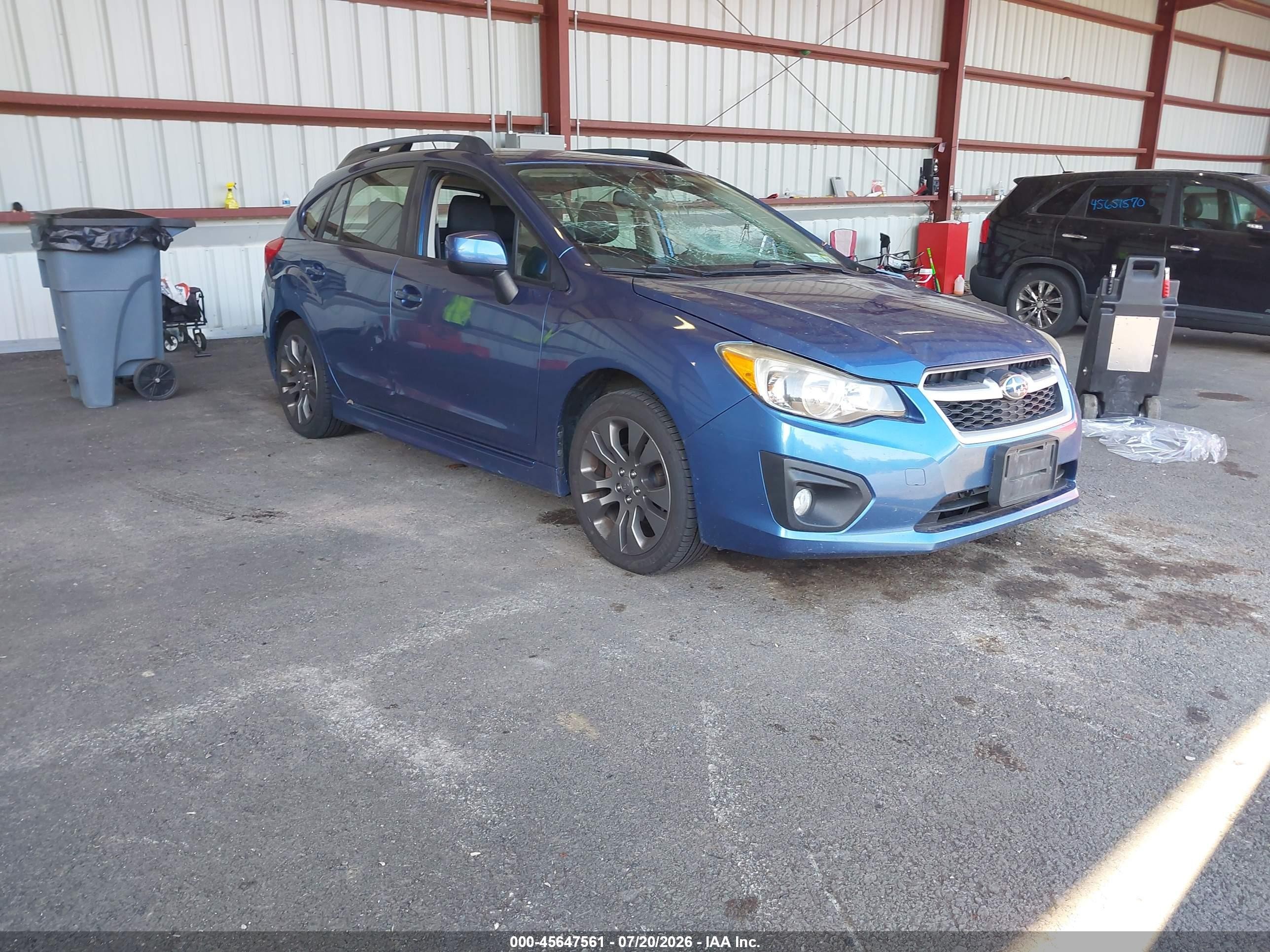 2014 Subaru Impreza 2.0i Sport Premium Blue vin: JF1GPAL61E9322526