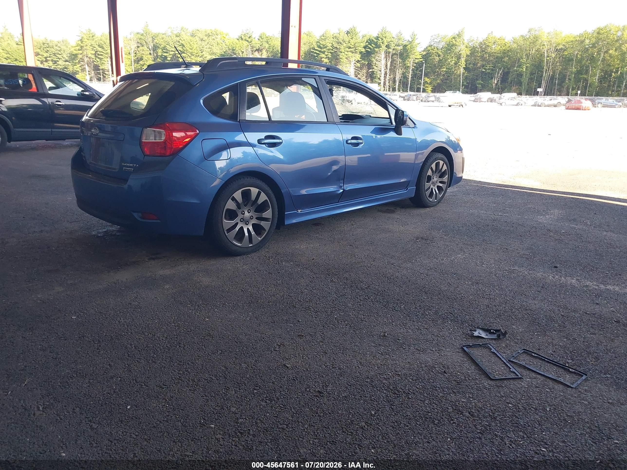 2014 Subaru Impreza 2.0i Sport Premium Blue vin: JF1GPAL61E9322526