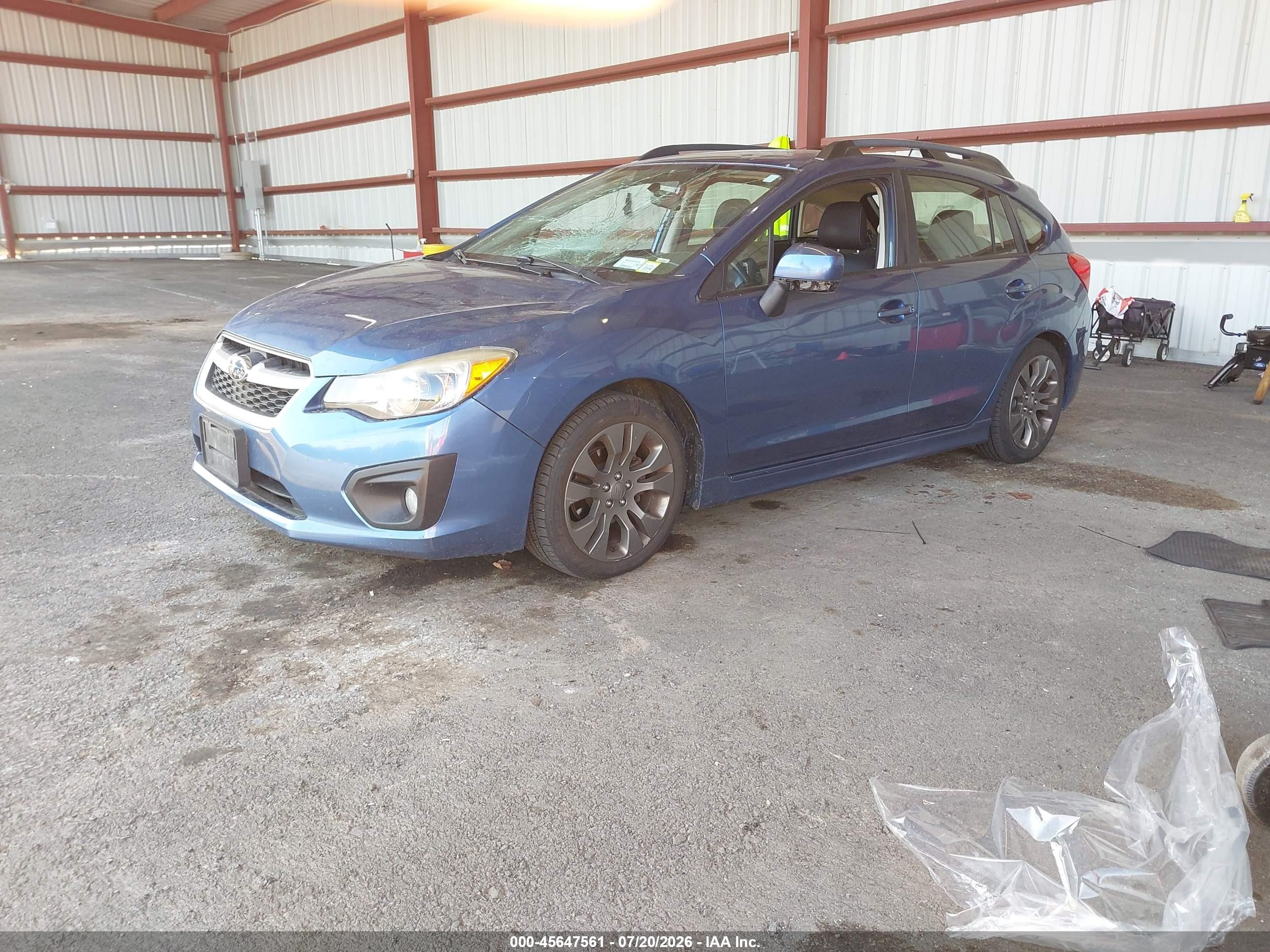 2014 Subaru Impreza 2.0i Sport Premium Blue vin: JF1GPAL61E9322526