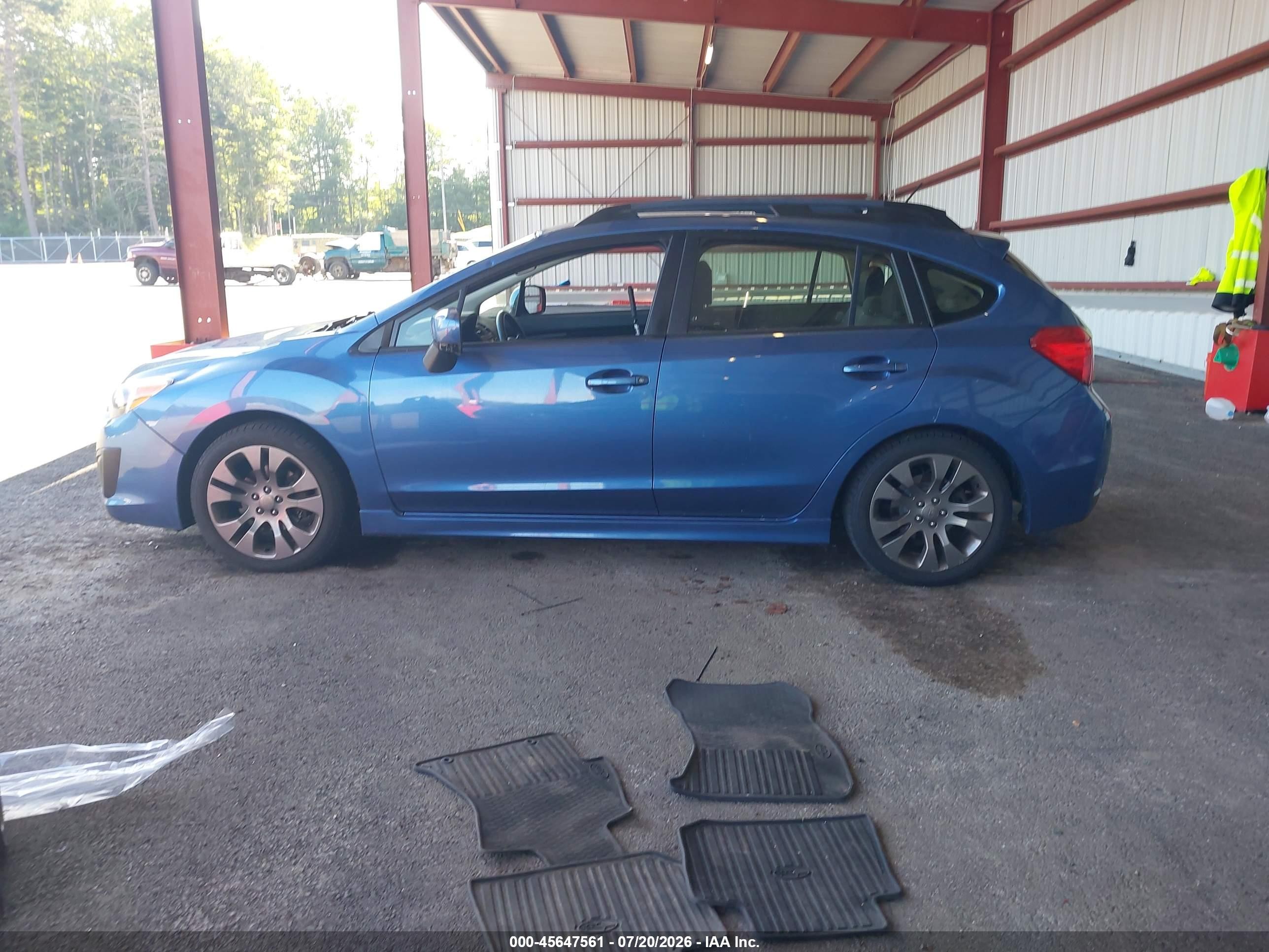 2014 Subaru Impreza 2.0i Sport Premium Blue vin: JF1GPAL61E9322526