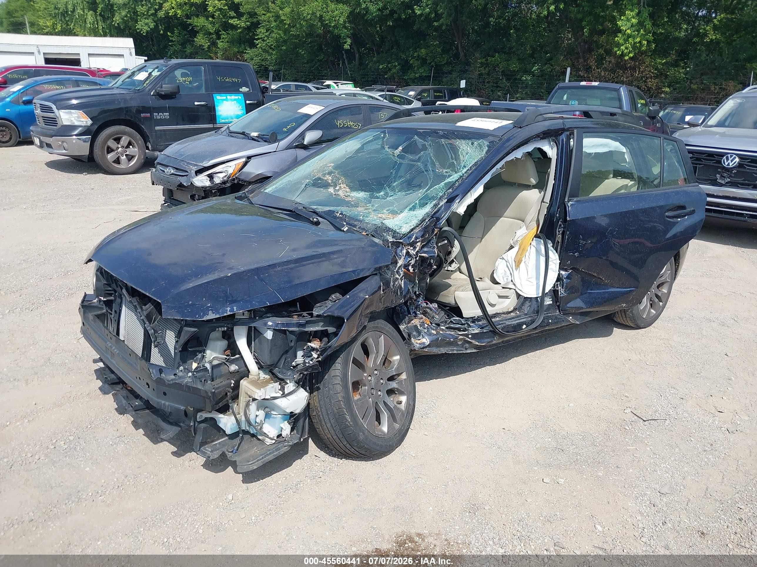 2014 Subaru Impreza 2.0i Sport Premium Blue vin: JF1GPAL61EH223338