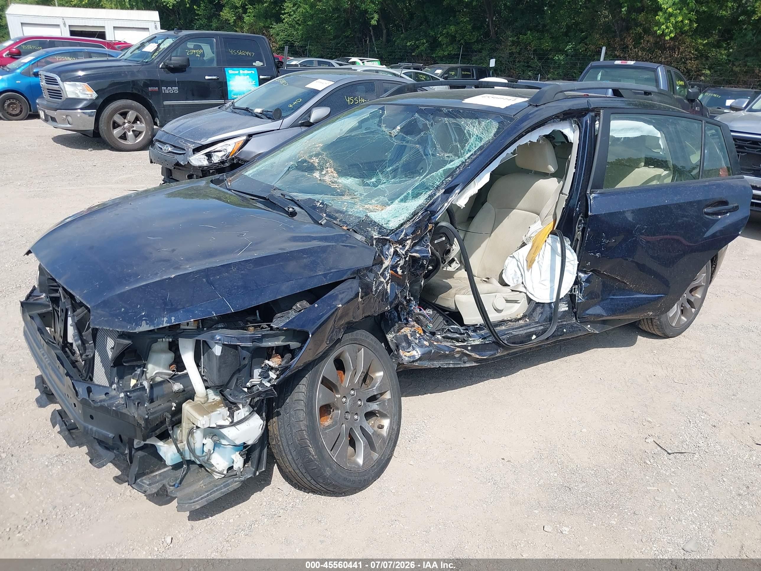 2014 Subaru Impreza 2.0i Sport Premium Blue vin: JF1GPAL61EH223338