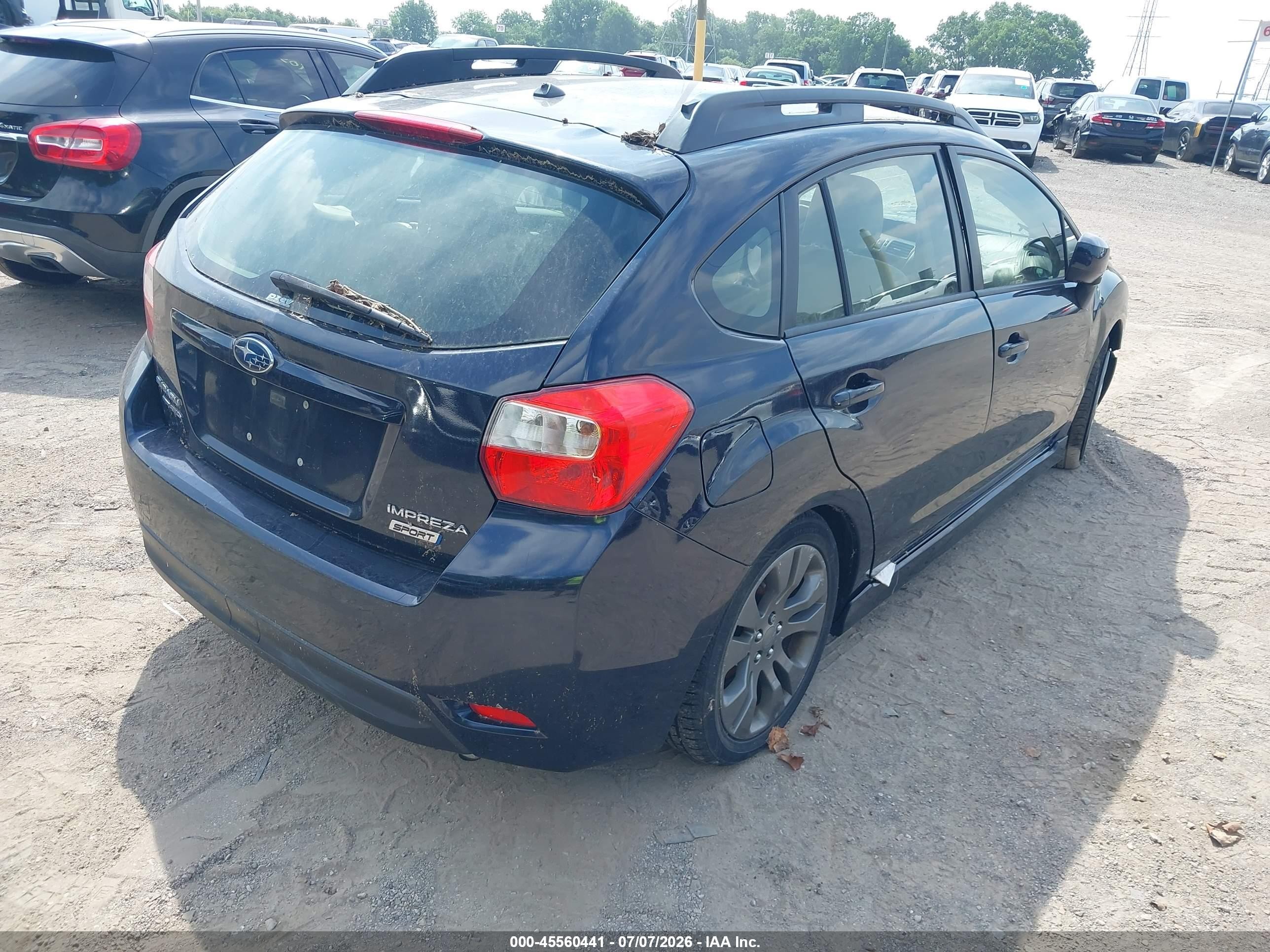 2014 Subaru Impreza 2.0i Sport Premium Blue vin: JF1GPAL61EH223338