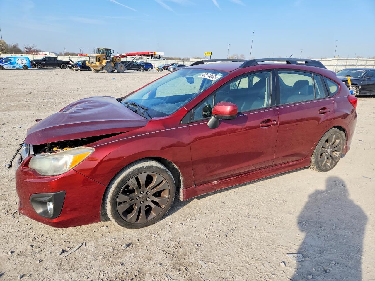 2012 Subaru Impreza Sport Premium Темно-бордовый vin: JF1GPAL62CH212099