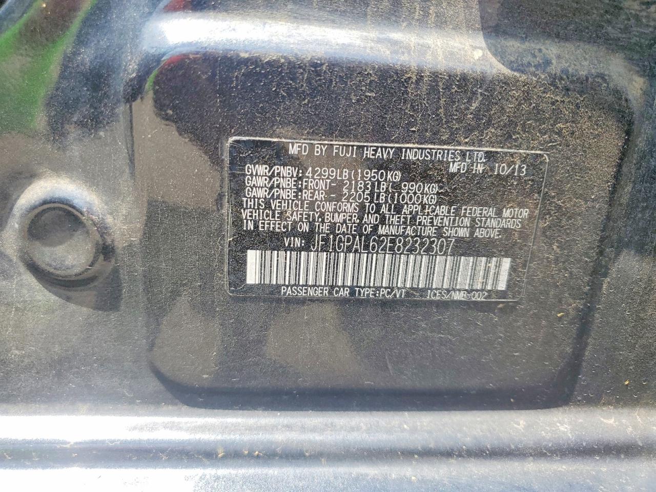 2014 Subaru Impreza Sport Premium Gray vin: JF1GPAL62E8232307