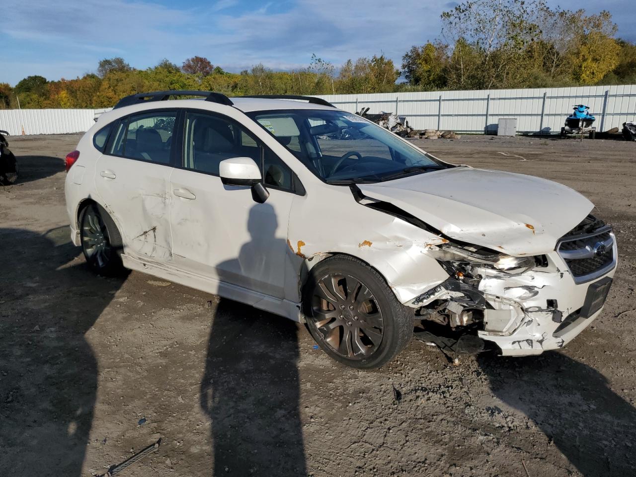 2014 Subaru Impreza Sport Premium White vin: JF1GPAL62E8307247