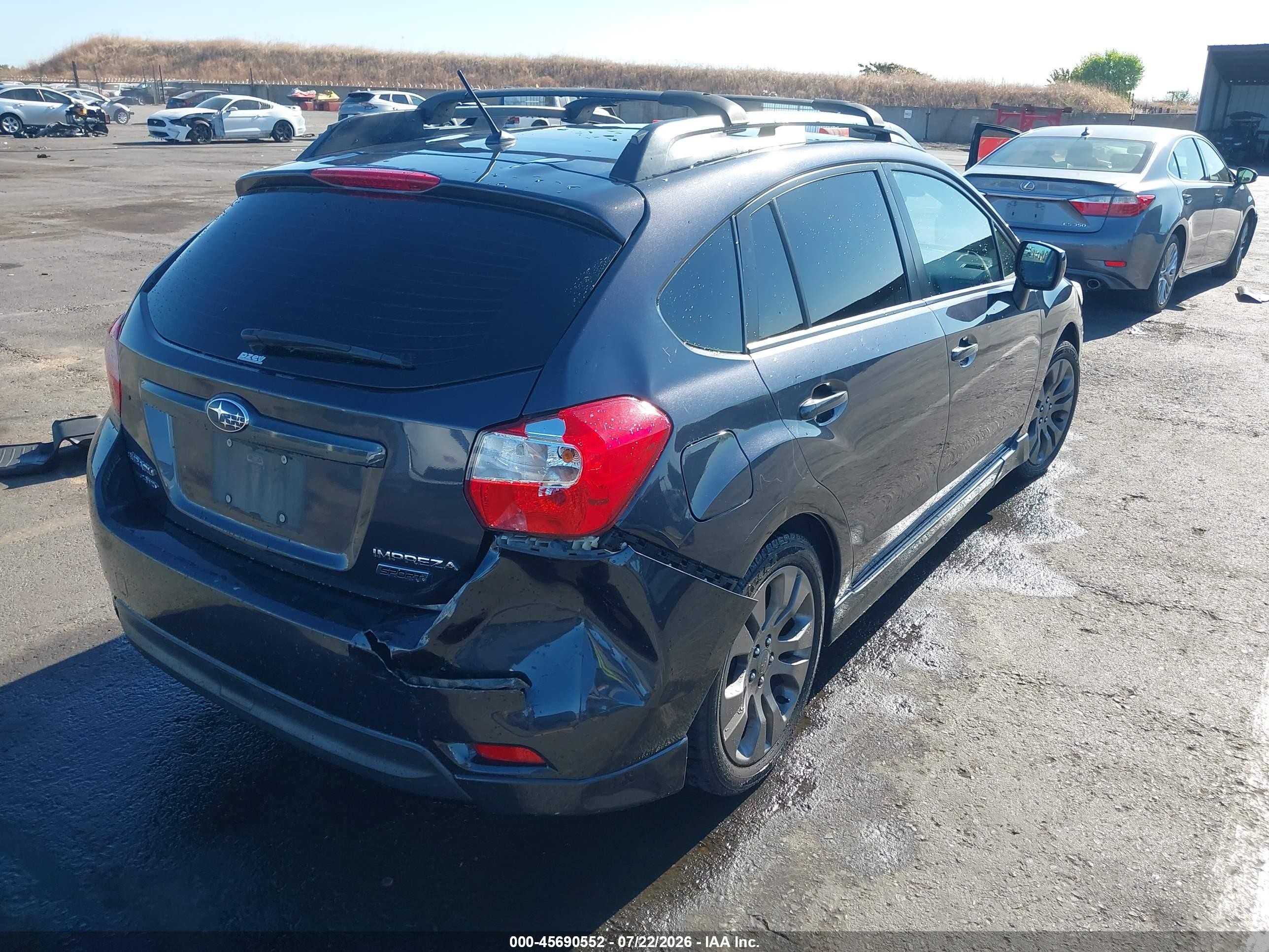 2013 Subaru Impreza 2.0i Sport Premium Gray vin: JF1GPAL63D1893416