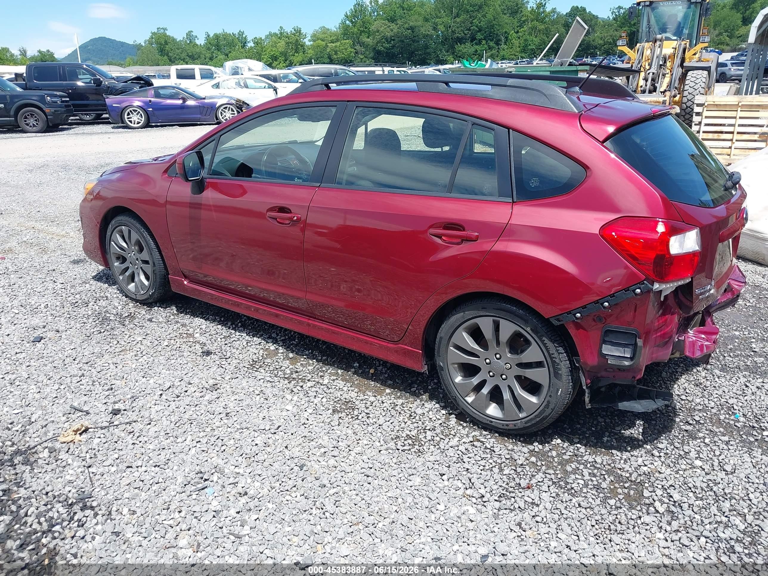 2013 Subaru Impreza 2.0i Sport Premium Maroon vin: JF1GPAL63D2828642