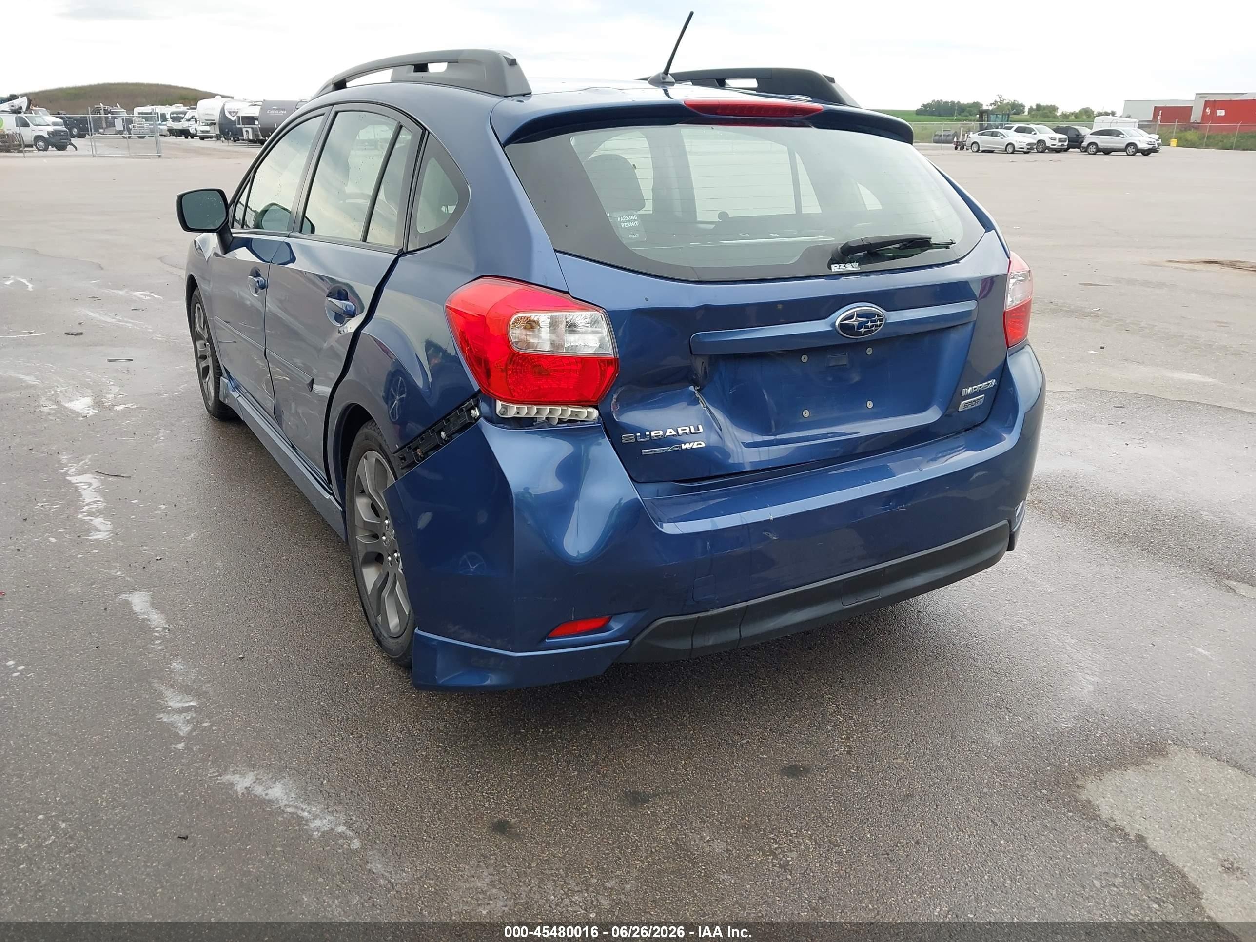 2012 Subaru Impreza 2.0i Sport Premium Синий vin: JF1GPAL64CH221743