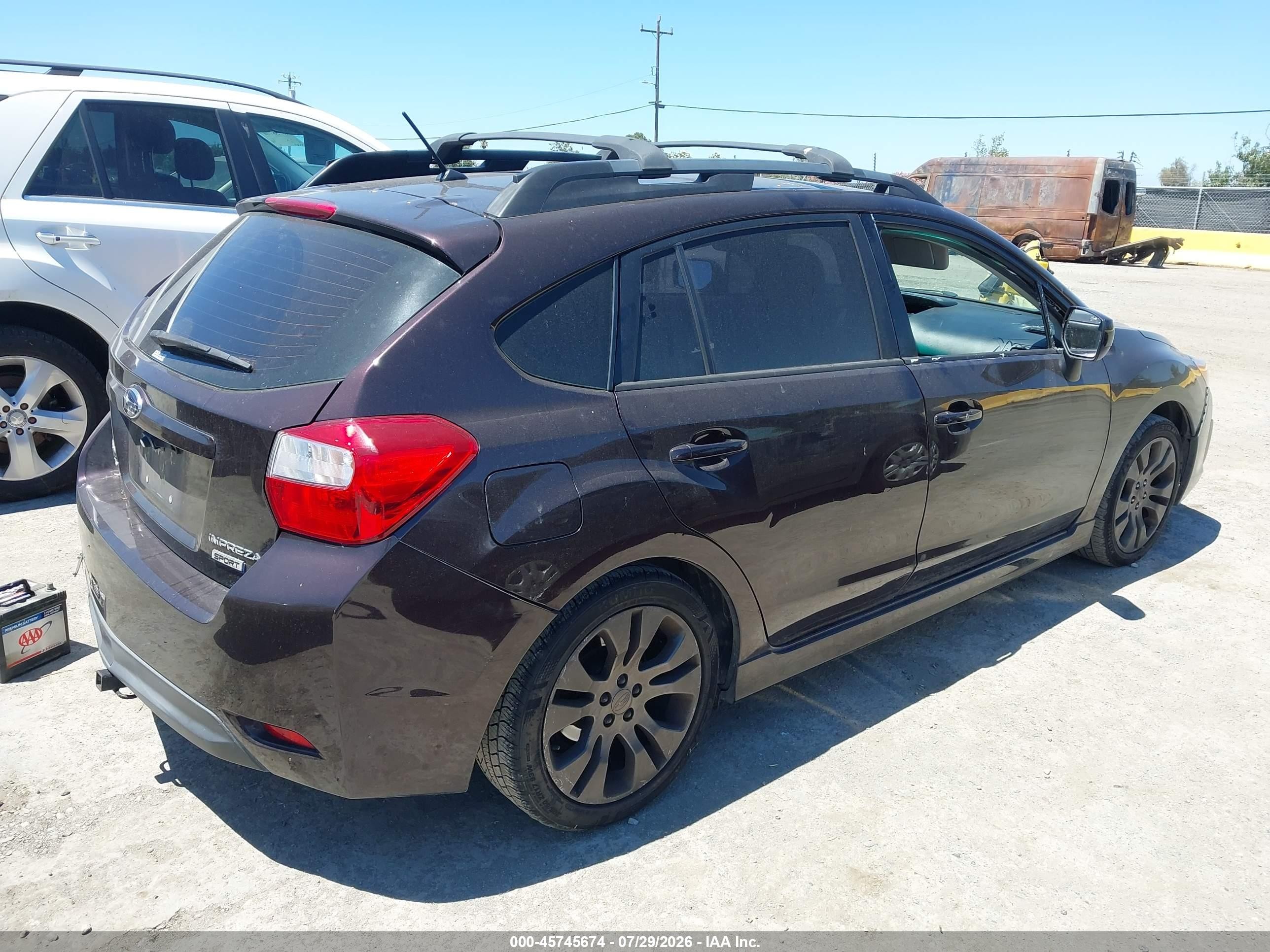 2013 Subaru Impreza 2.0i Sport Premium Бордовый vin: JF1GPAL64DH840070