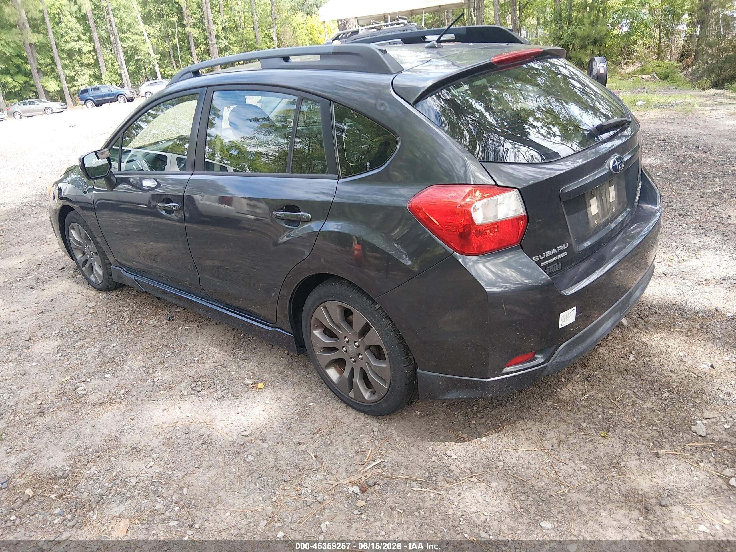2012 Subaru Impreza 2.0i Sport Premium Black vin: JF1GPAL65CH201386