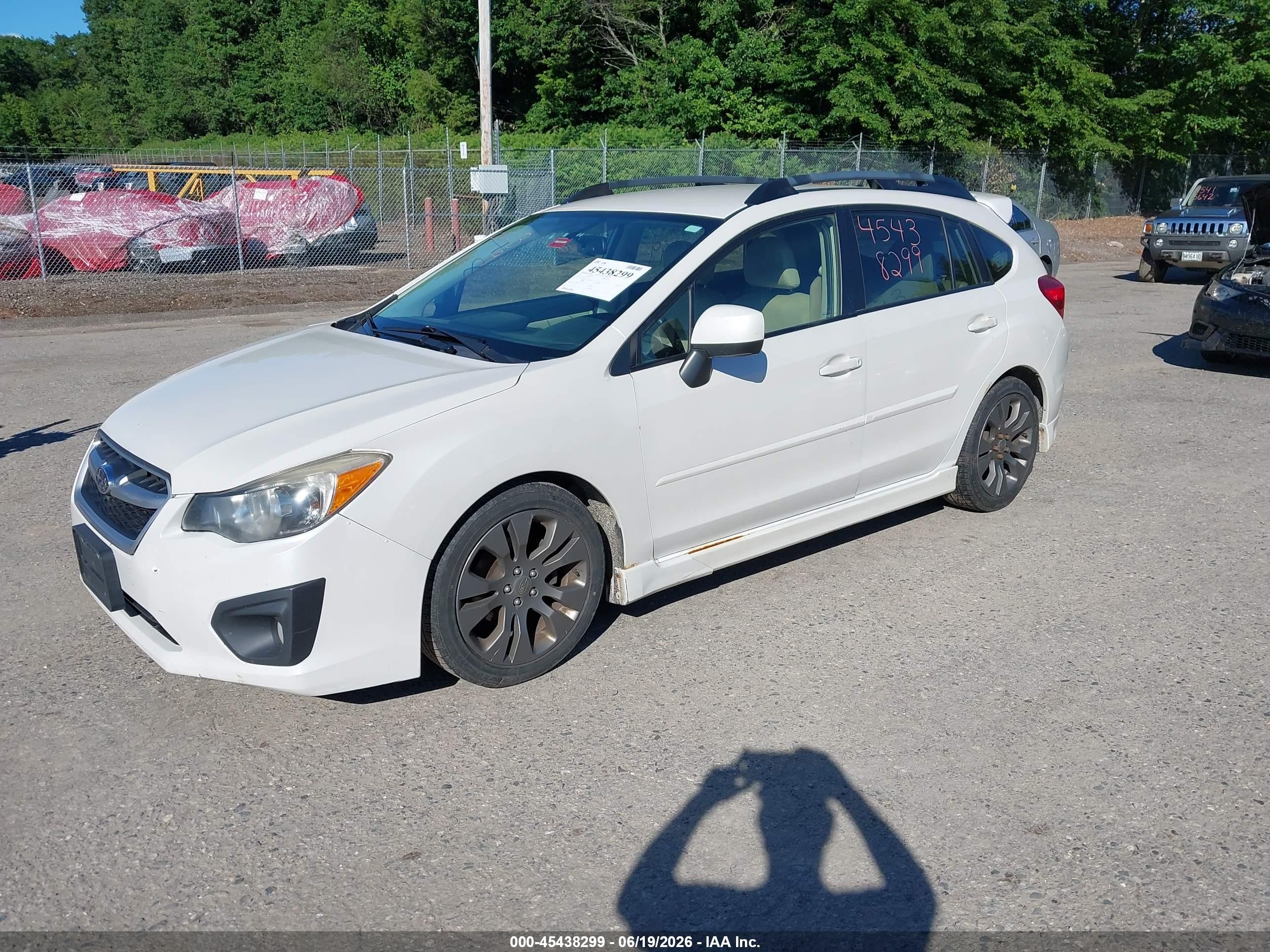 2012 Subaru Impreza 2.0i Sport Premium White vin: JF1GPAL65CH236803
