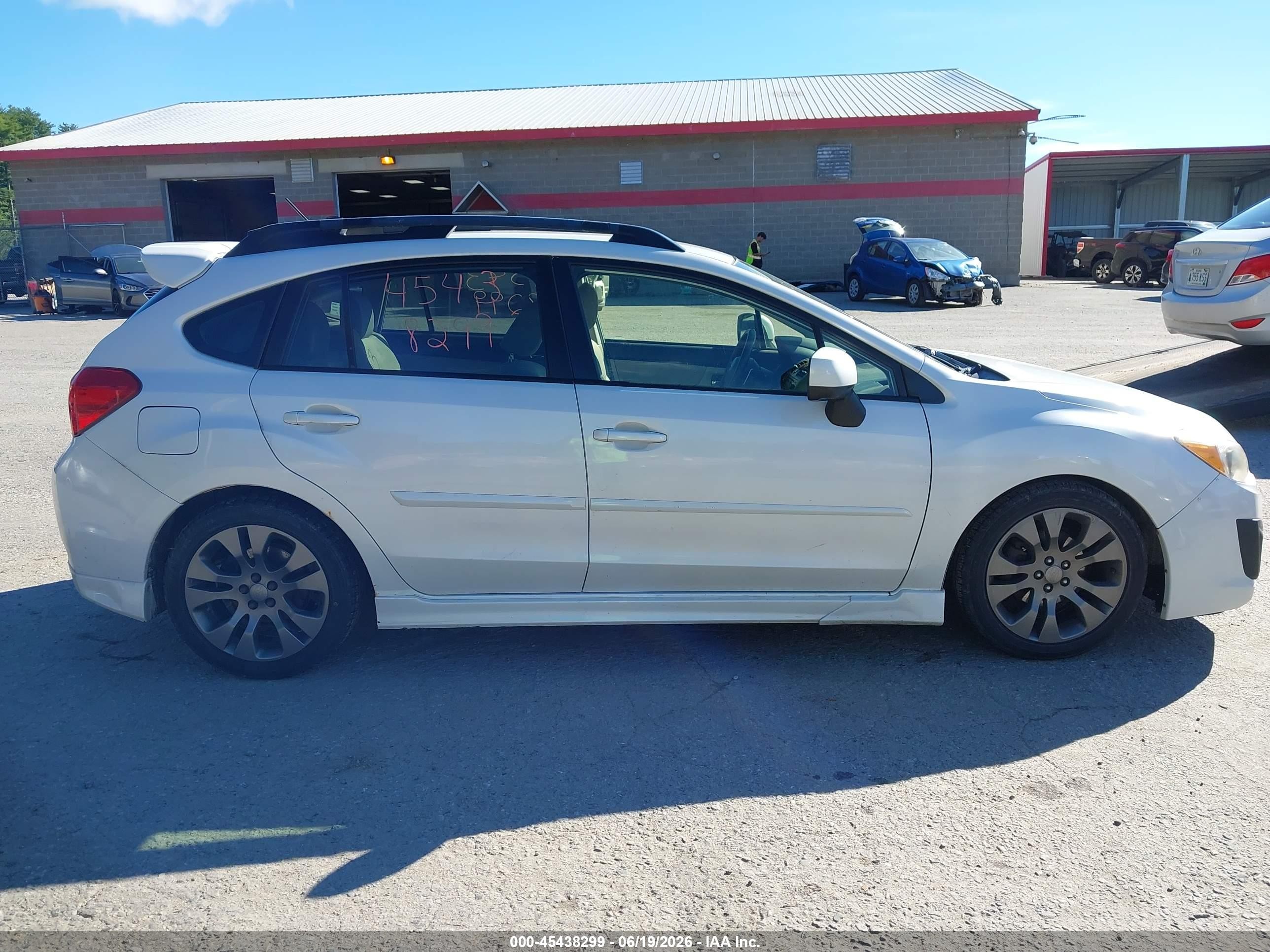 2012 Subaru Impreza 2.0i Sport Premium White vin: JF1GPAL65CH236803