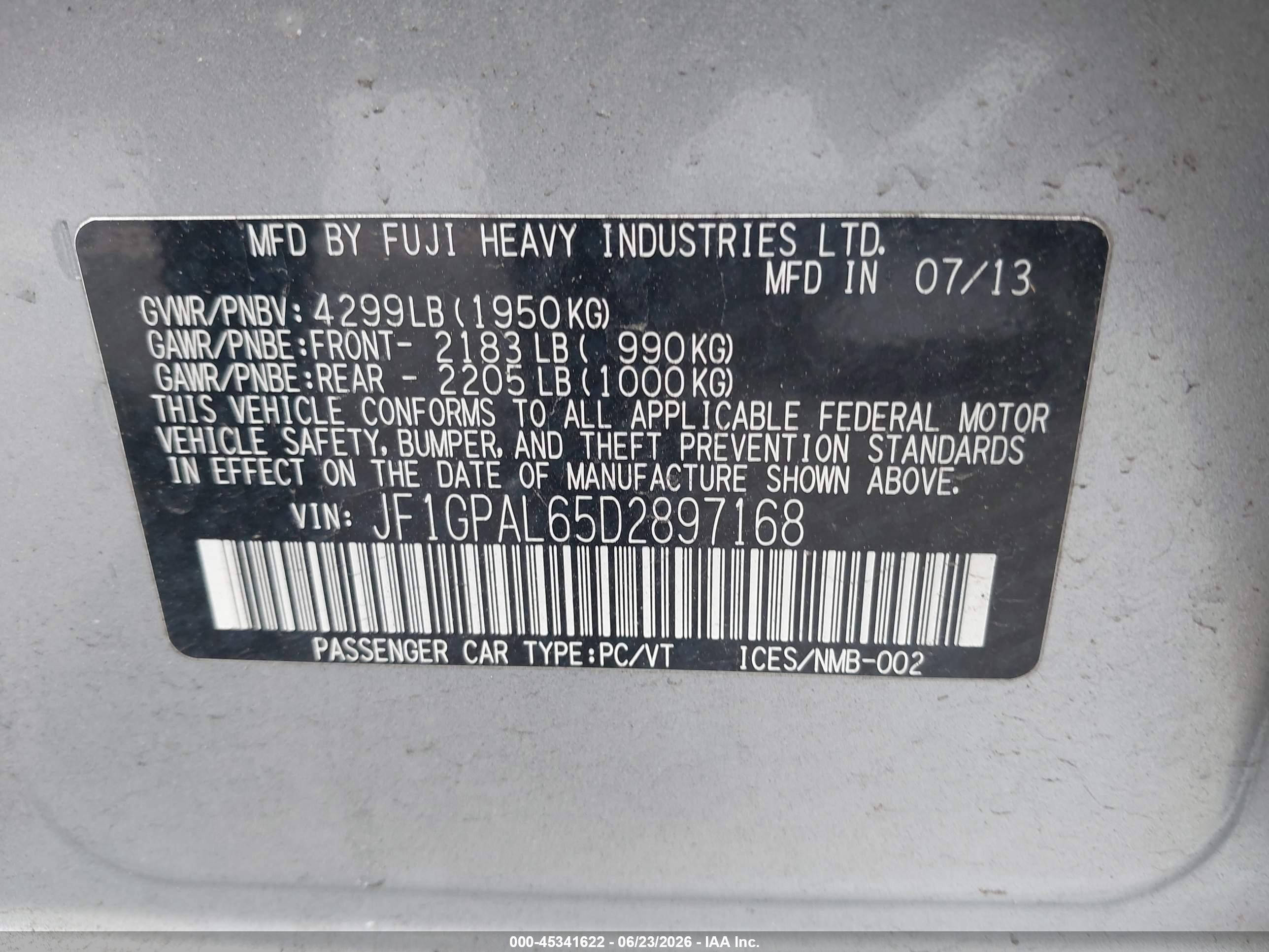 2013 Subaru Impreza 2.0i Sport Premium Silver vin: JF1GPAL65D2897168