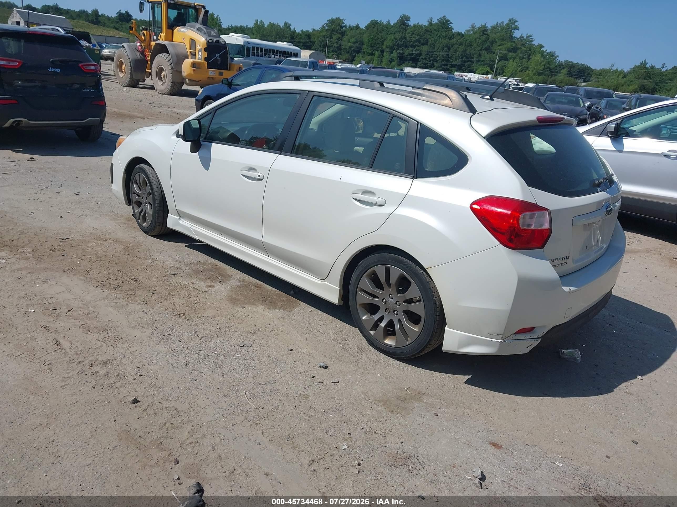 2013 Subaru Impreza 2.0i Sport Premium White vin: JF1GPAL66D2861392