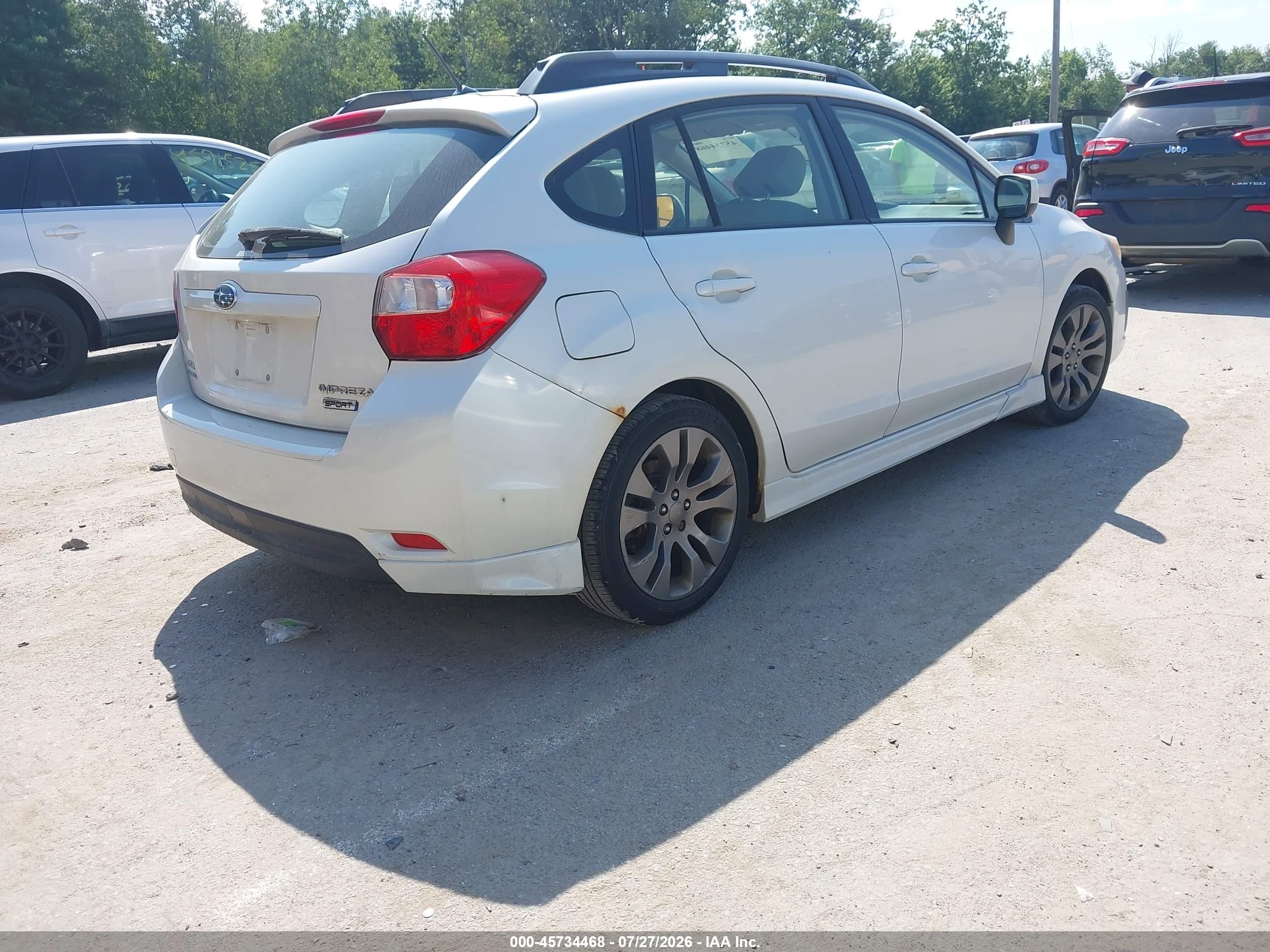 2013 Subaru Impreza 2.0i Sport Premium White vin: JF1GPAL66D2861392