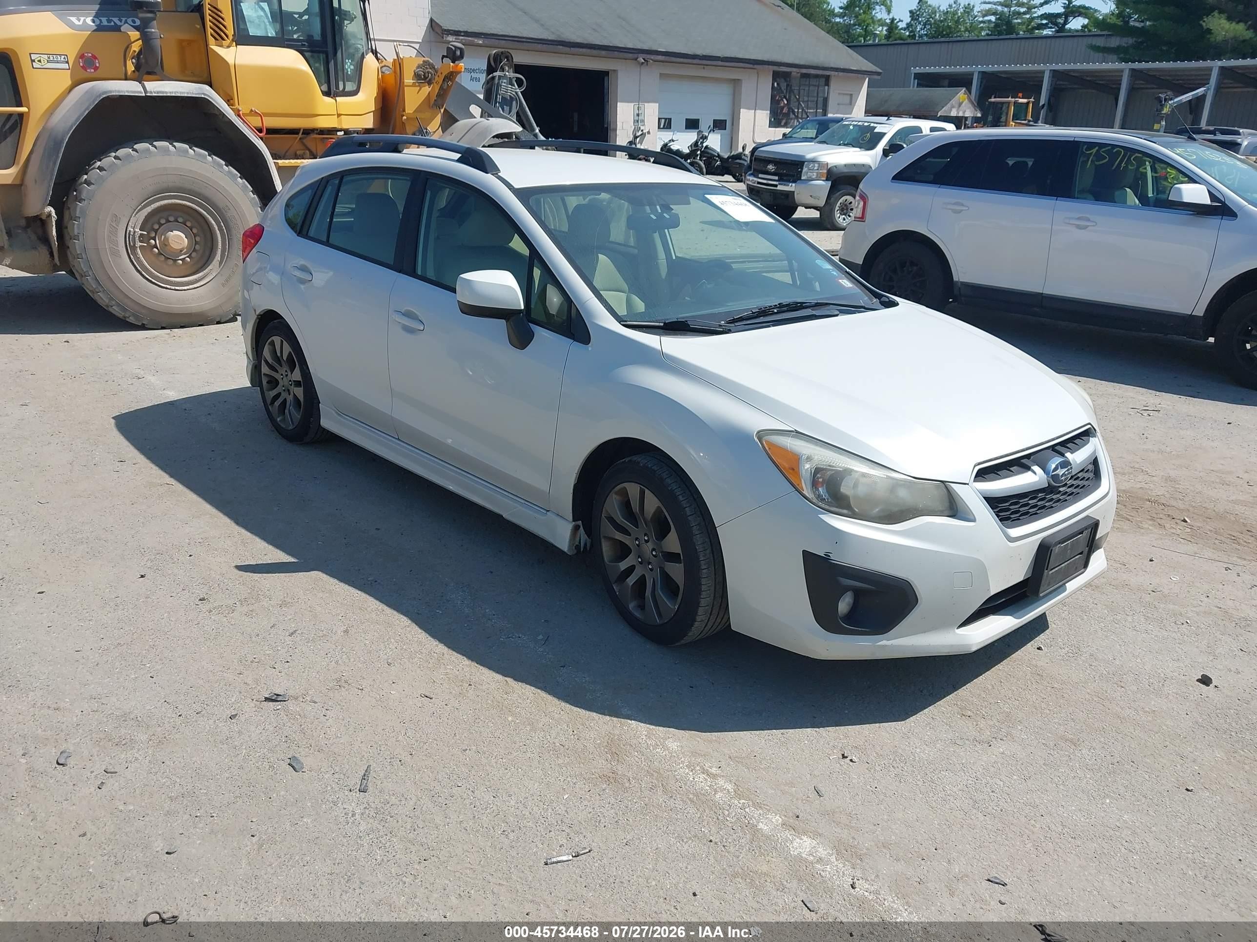 2013 Subaru Impreza 2.0i Sport Premium White vin: JF1GPAL66D2861392