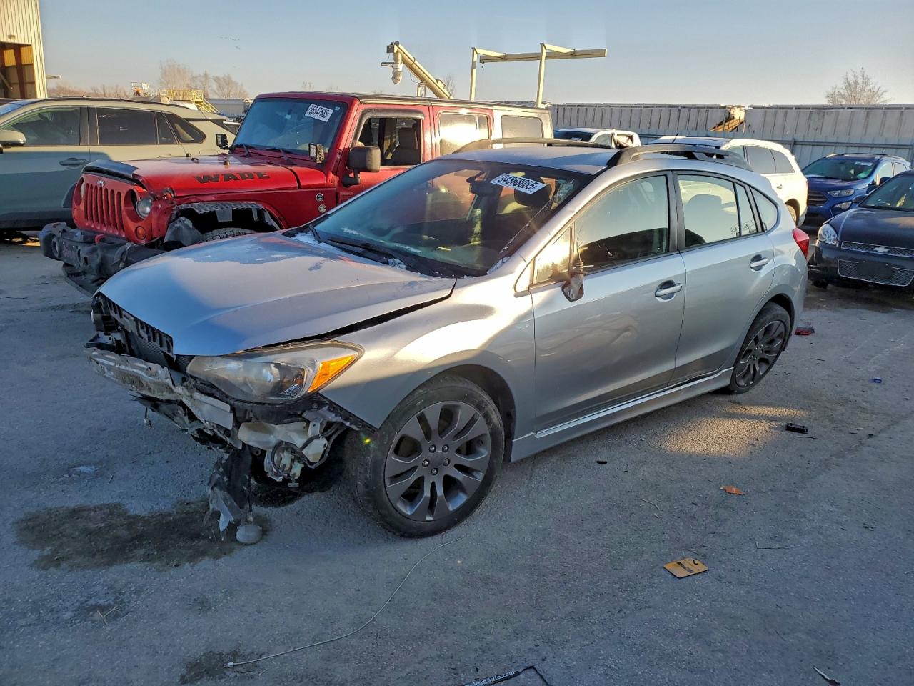2013 Subaru Impreza Sport Premium Серебряный vin: JF1GPAL66D2888298