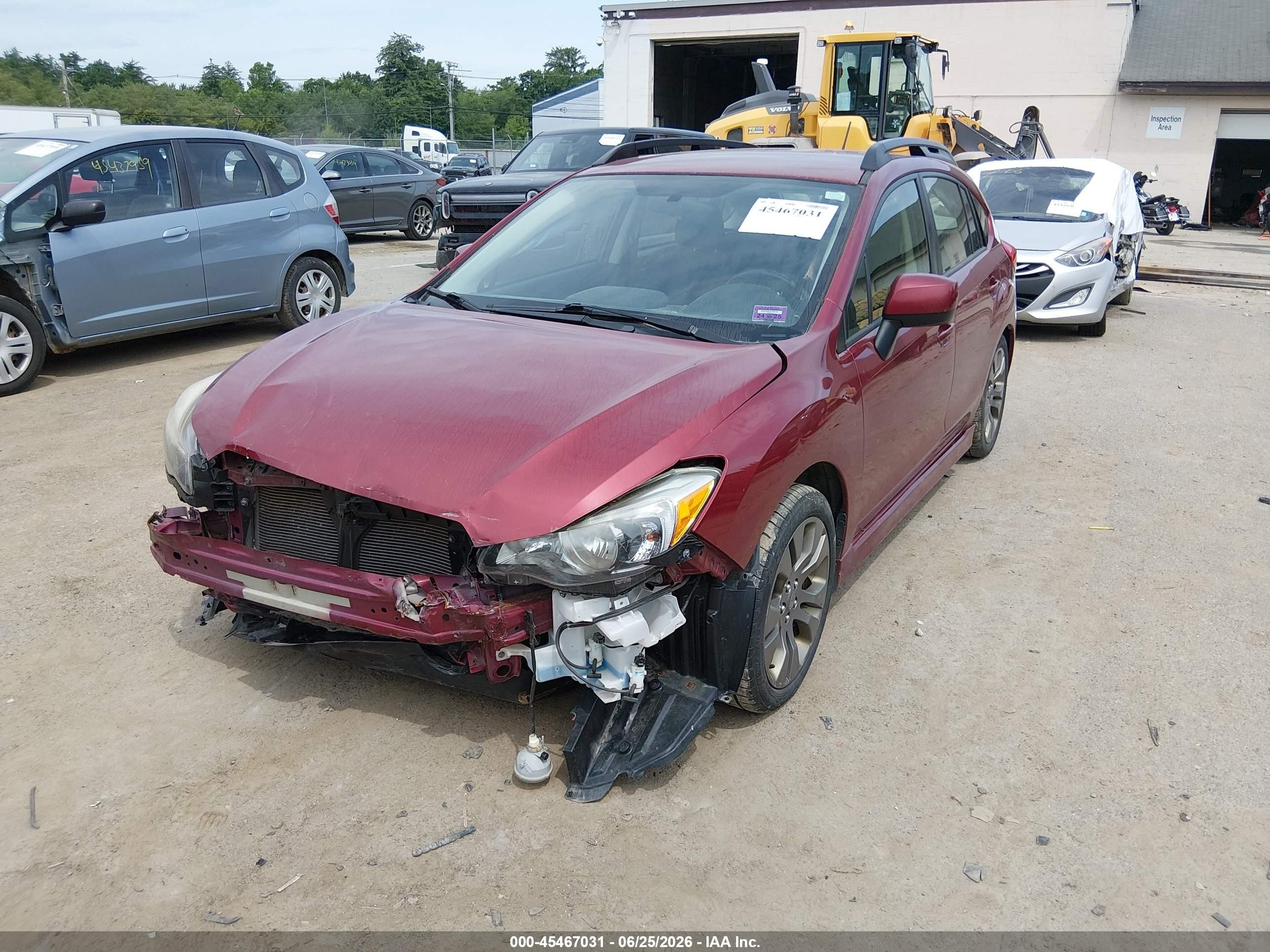 2014 Subaru Impreza 2.0i Sport Premium Red vin: JF1GPAL66E8222850
