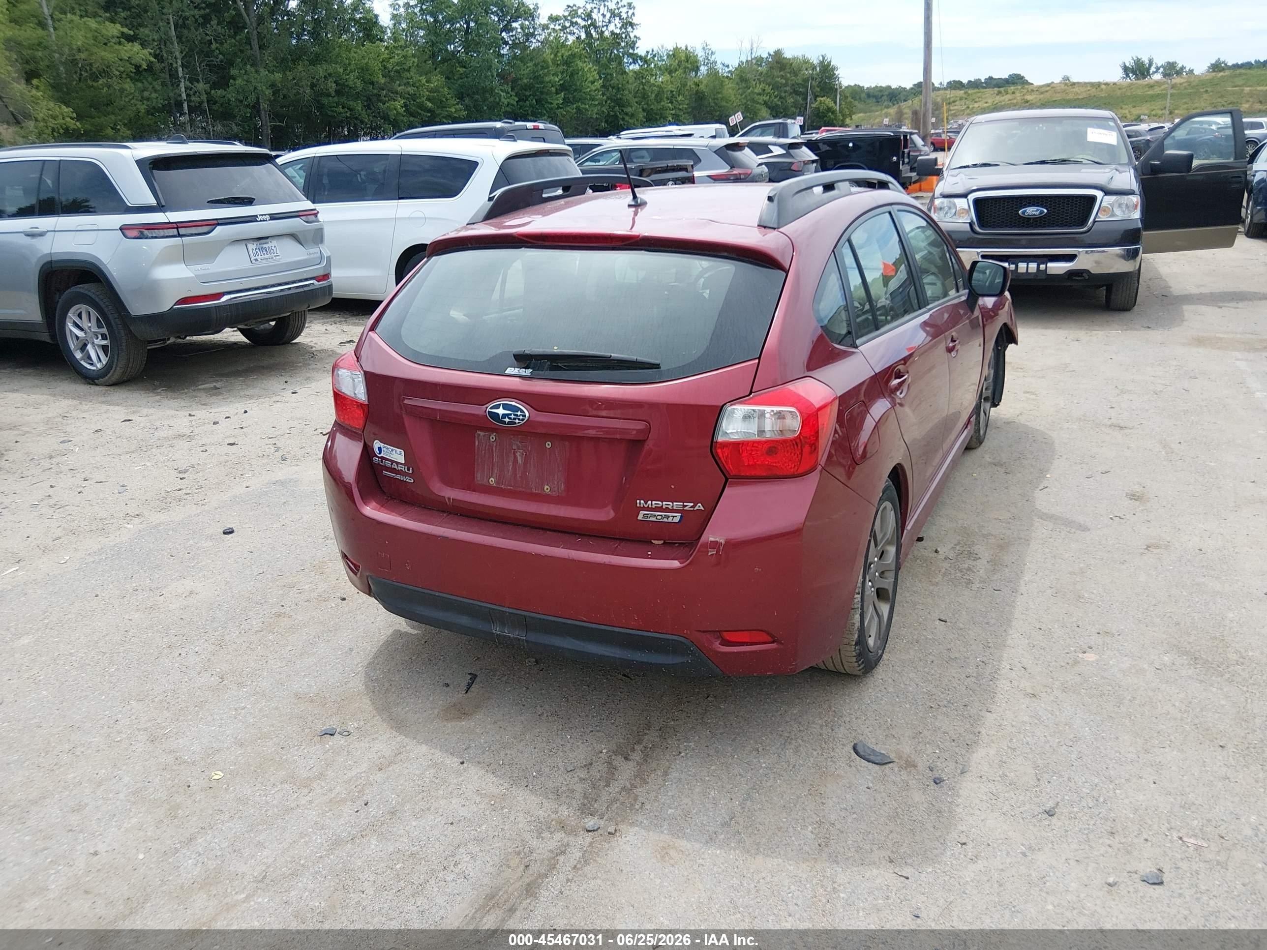 2014 Subaru Impreza 2.0i Sport Premium Red vin: JF1GPAL66E8222850
