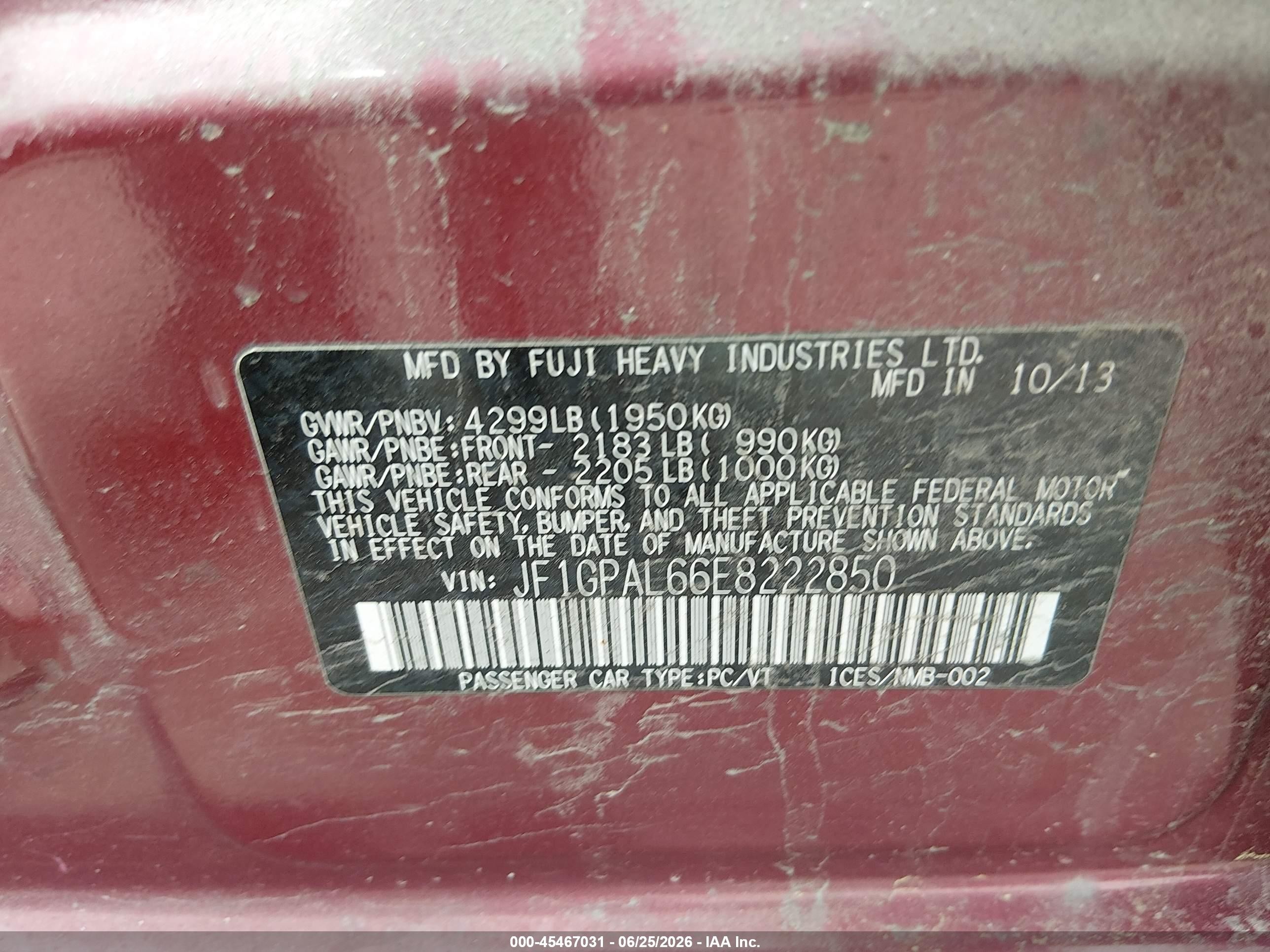 2014 Subaru Impreza 2.0i Sport Premium Red vin: JF1GPAL66E8222850