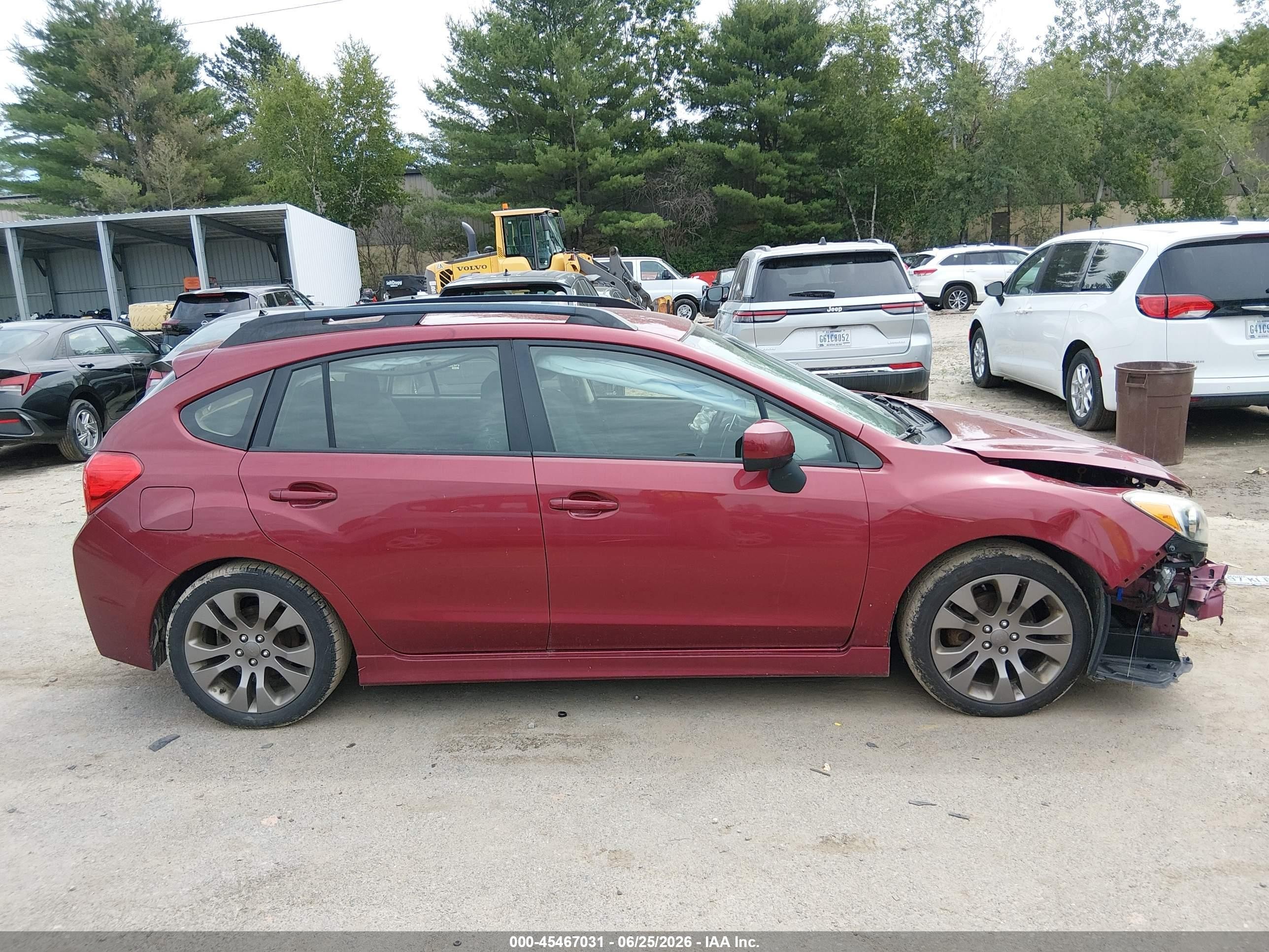 2014 Subaru Impreza 2.0i Sport Premium Red vin: JF1GPAL66E8222850