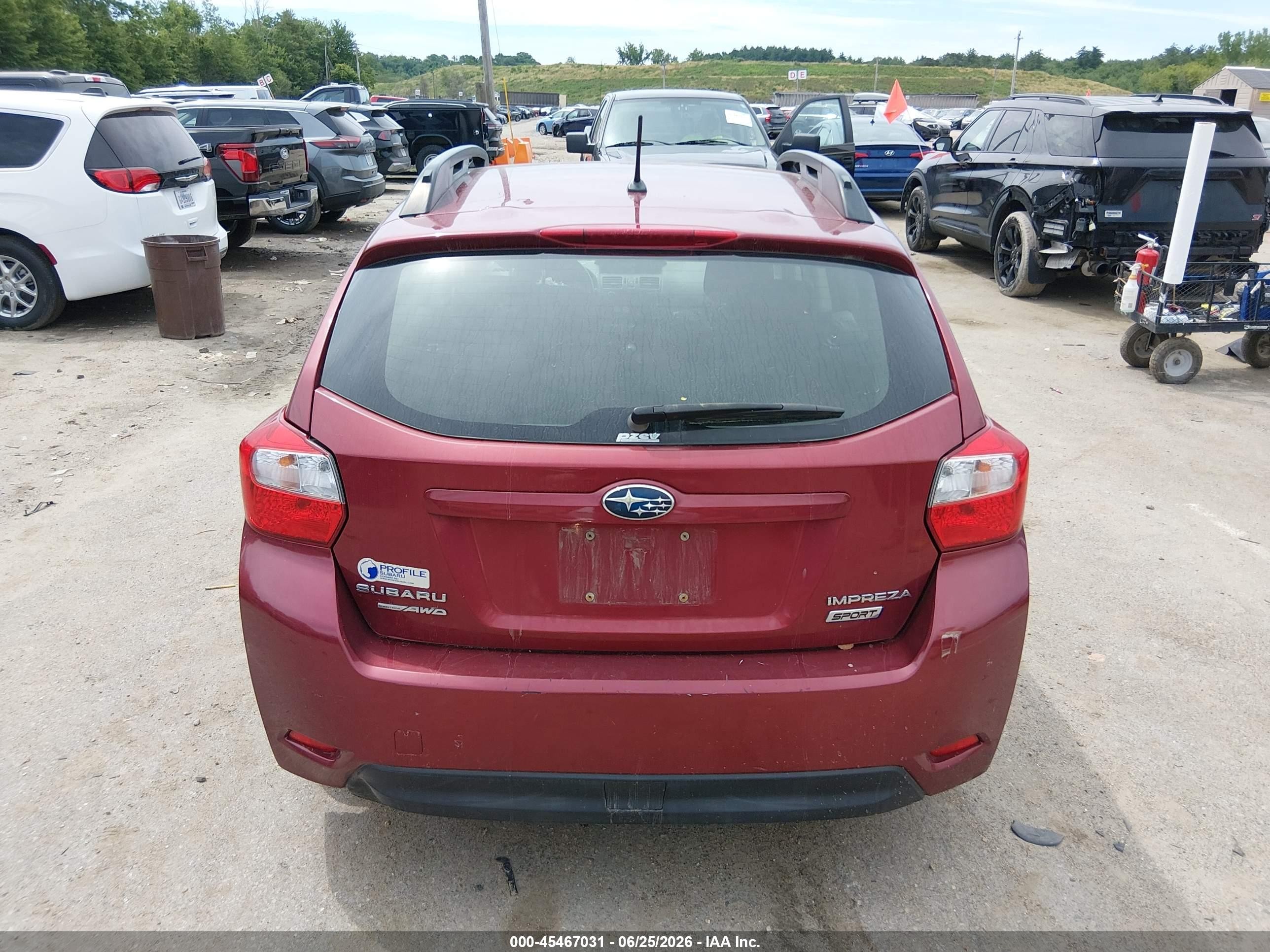2014 Subaru Impreza 2.0i Sport Premium Red vin: JF1GPAL66E8222850