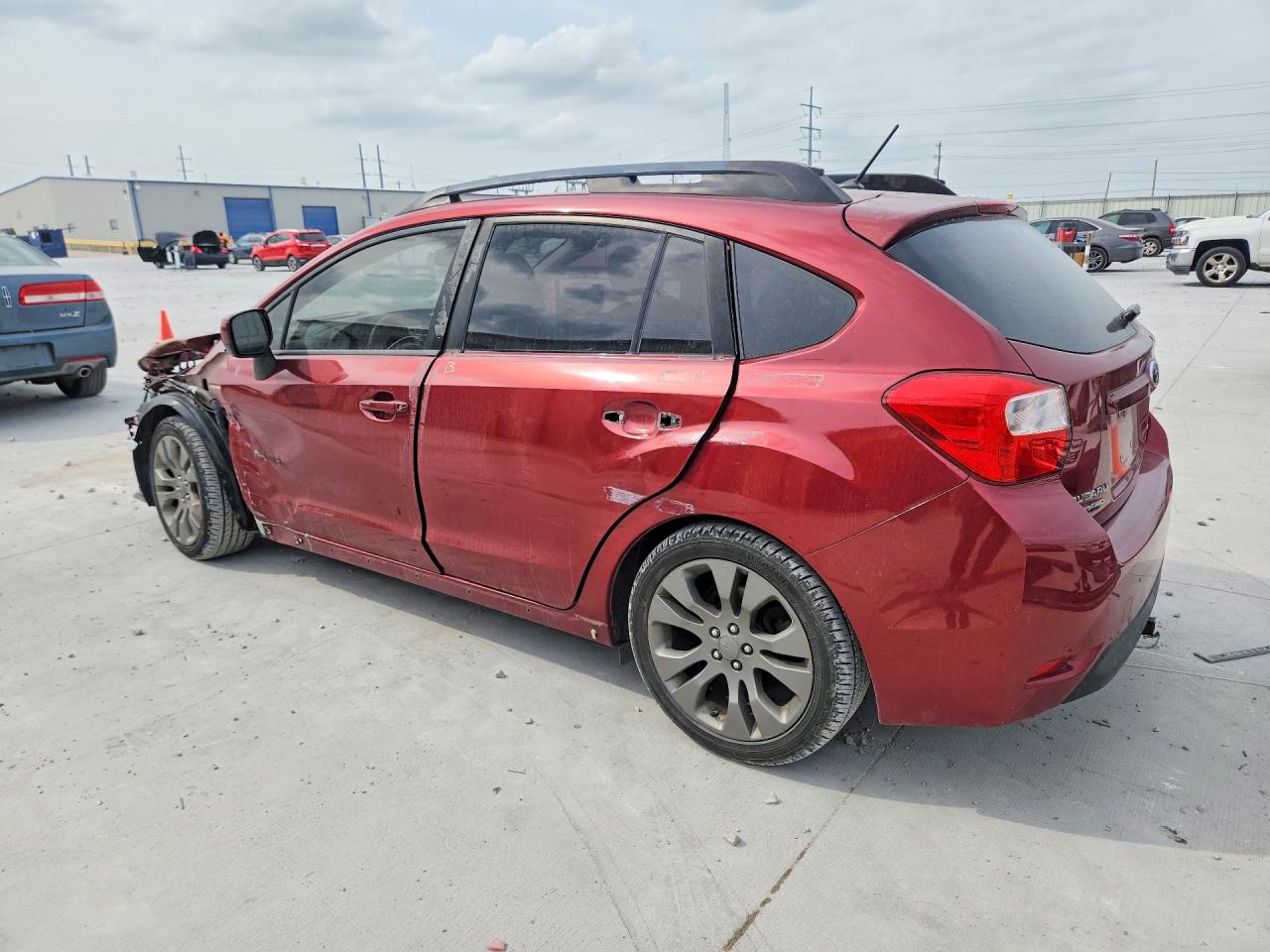 2014 Subaru Impreza Sport Premium Red vin: JF1GPAL66E8256027