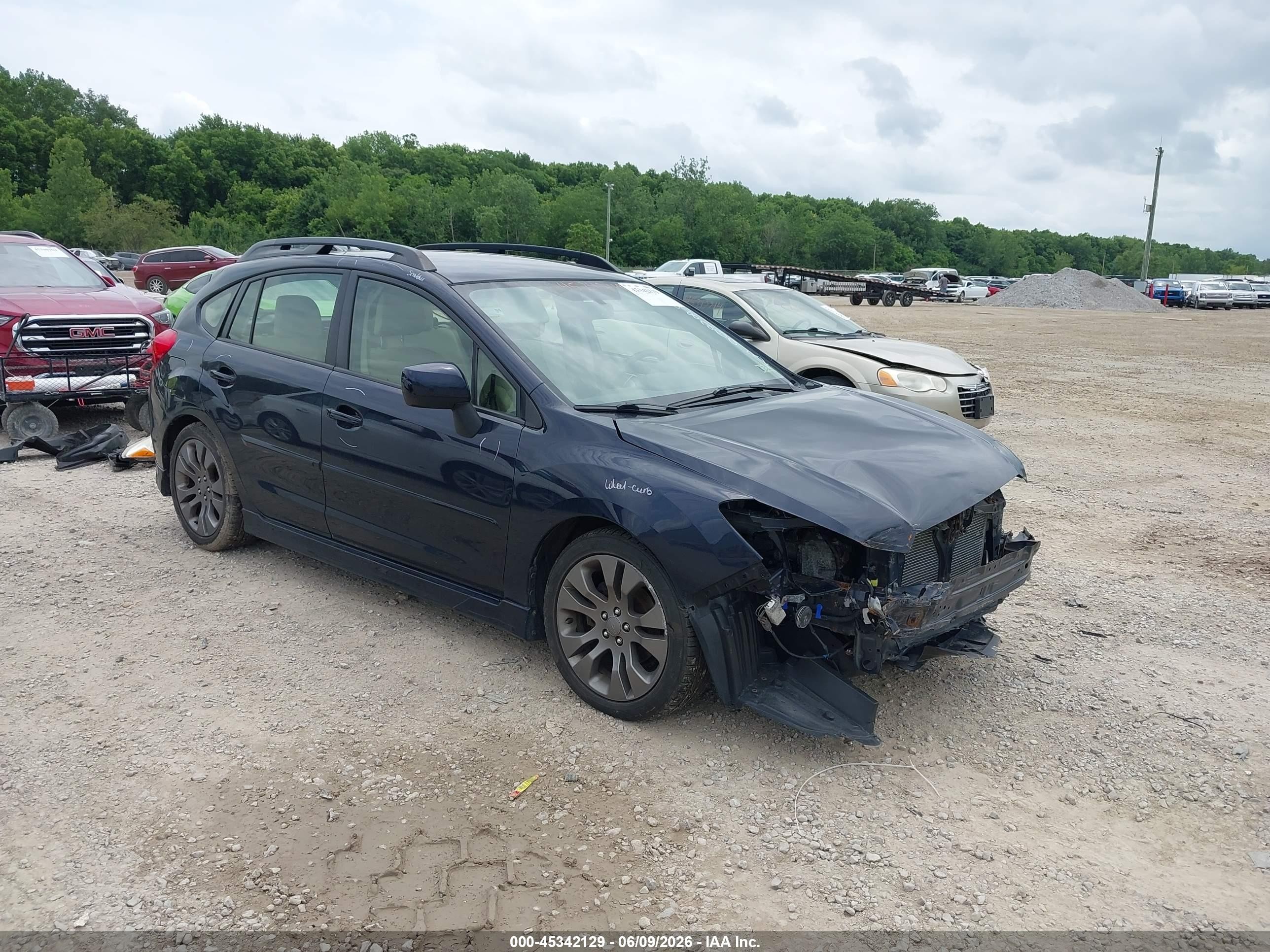 2014 Subaru Impreza 2.0i Sport Premium Blue vin: JF1GPAL66EH282093