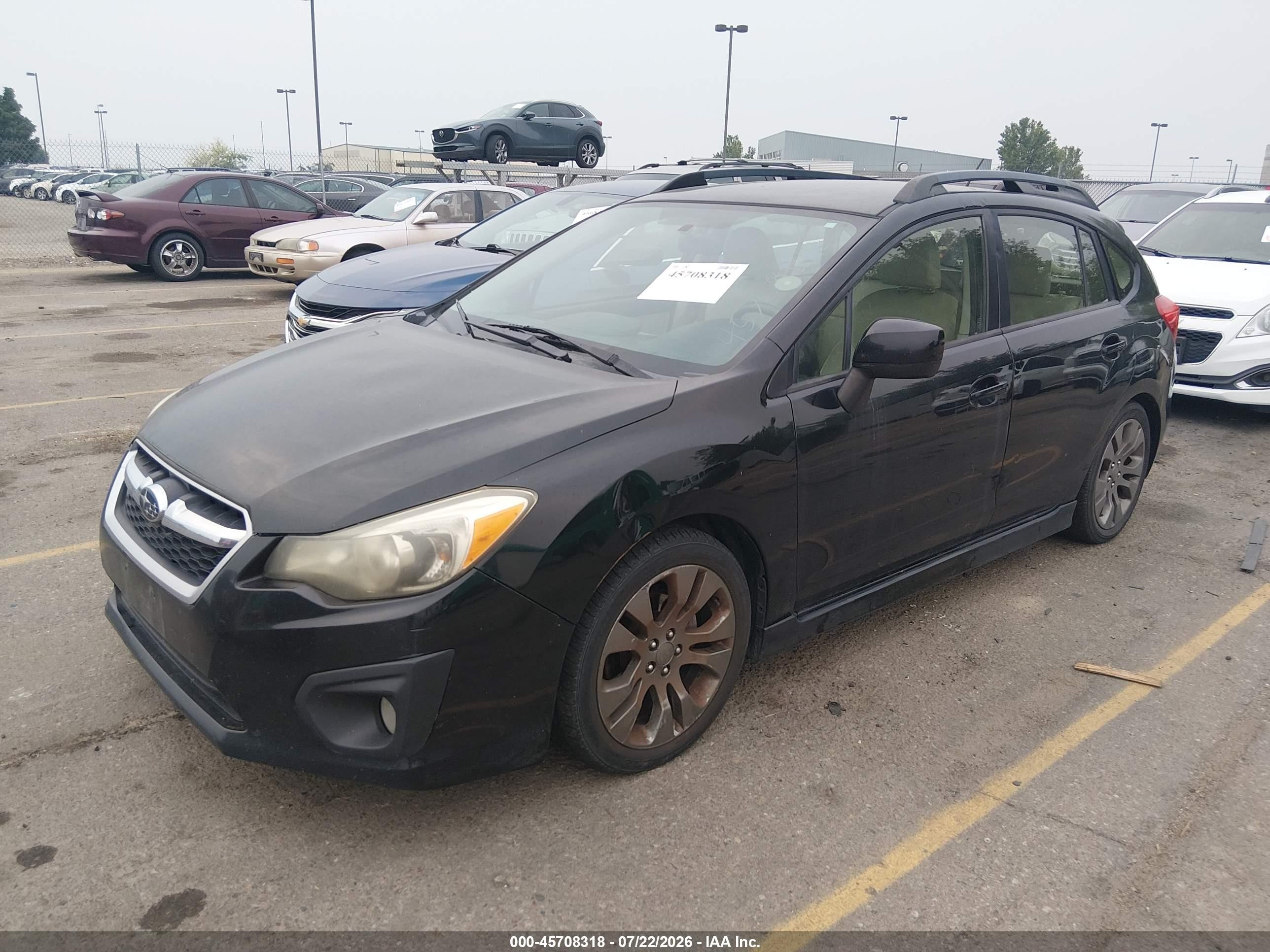 2012 Subaru Impreza 2.0i Sport Premium Black vin: JF1GPAL67CH205536