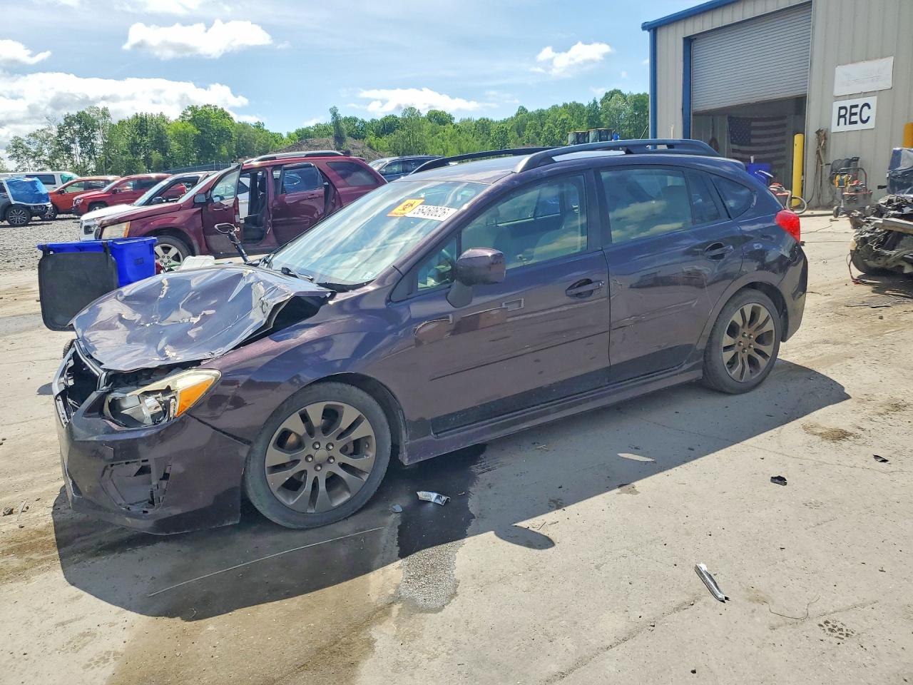 2013 Subaru Impreza Sport Premium Purple vin: JF1GPAL67D1817780