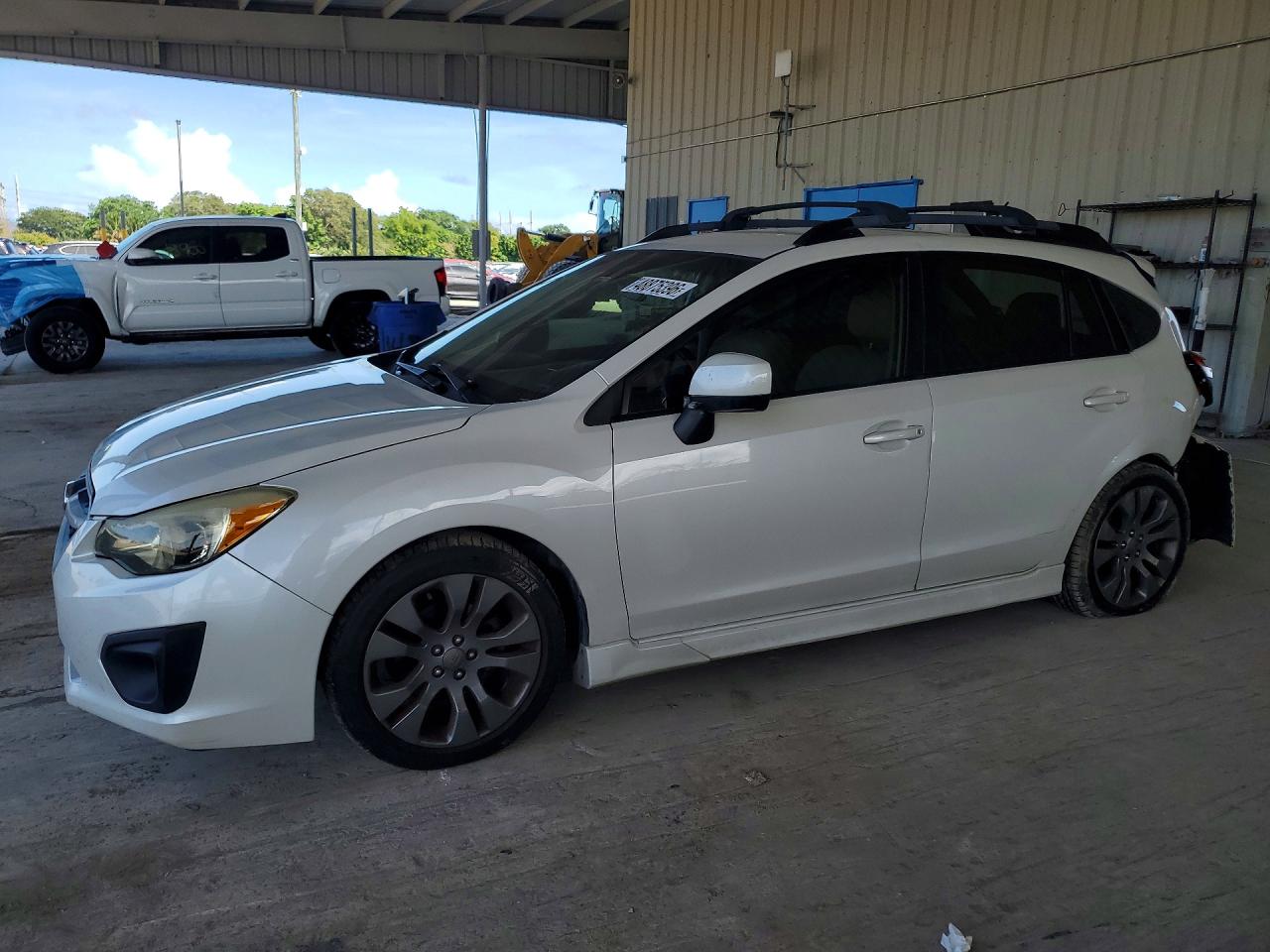 2013 Subaru Impreza Sport Premium White vin: JF1GPAL67D2810824