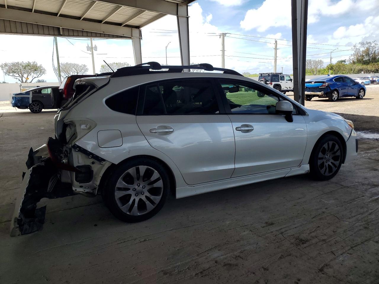 2013 Subaru Impreza Sport Premium White vin: JF1GPAL67D2810824