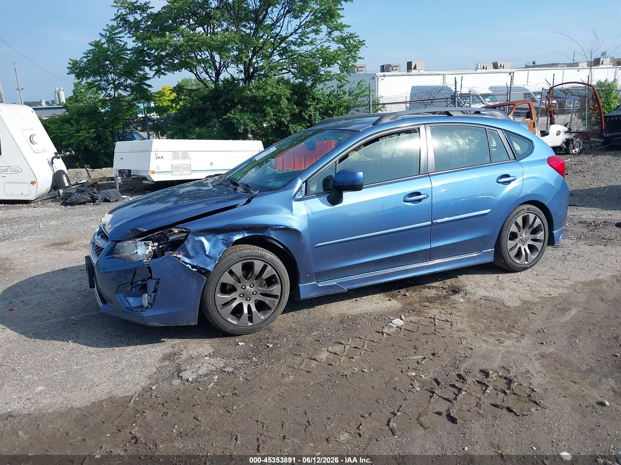 2014 Subaru Impreza 2.0i Sport Premium Синий vin: JF1GPAL67E8219777