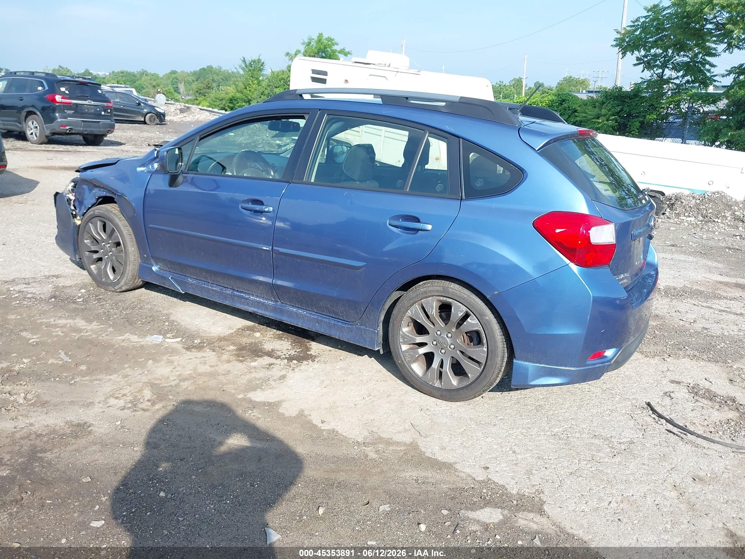 2014 Subaru Impreza 2.0i Sport Premium Синий vin: JF1GPAL67E8219777