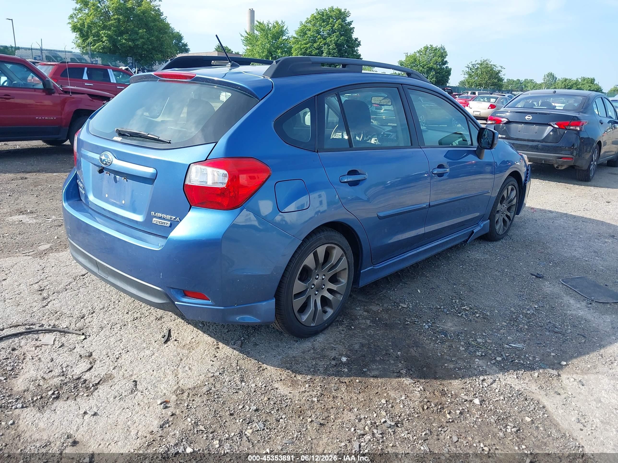 2014 Subaru Impreza 2.0i Sport Premium Синий vin: JF1GPAL67E8219777