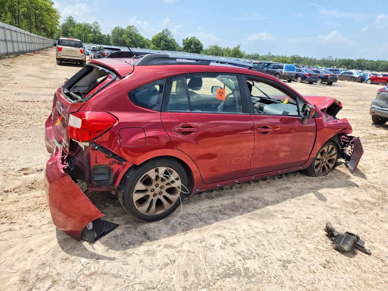 2012 Subaru Impreza Sport Premium Red vin: JF1GPAL68CH241137