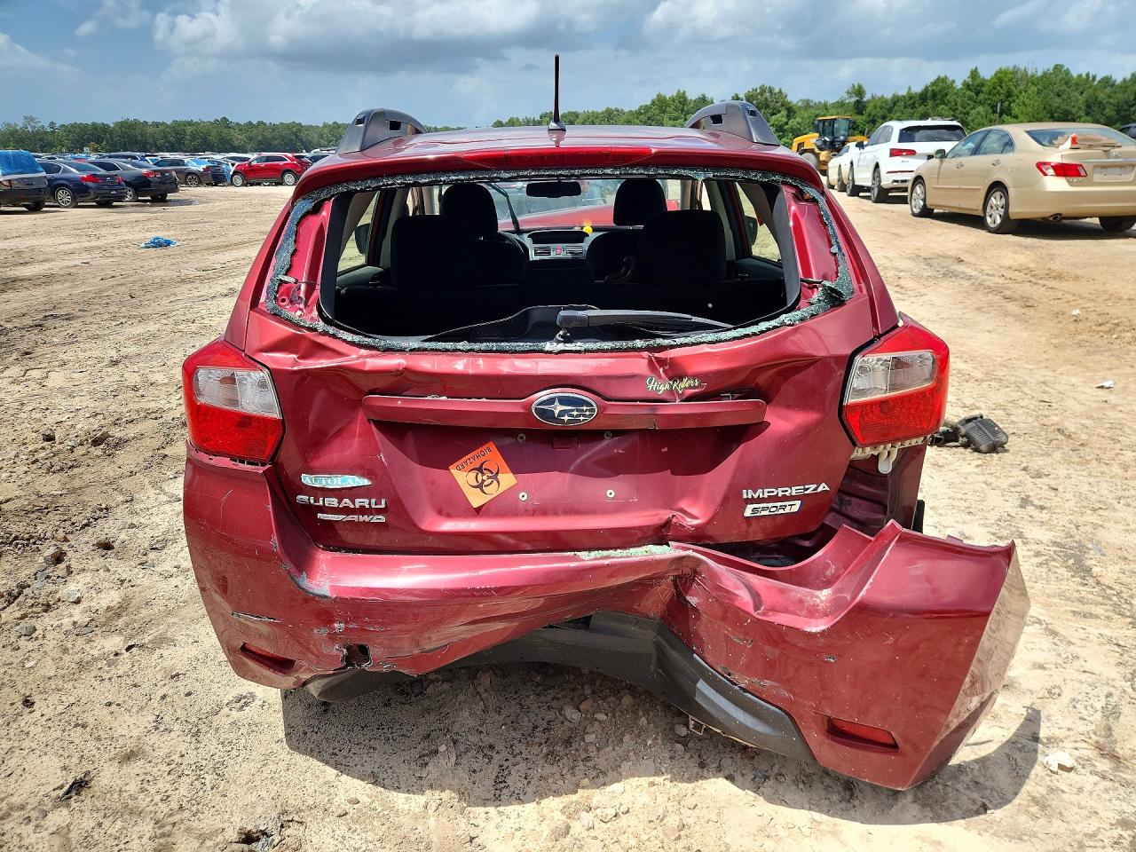 2012 Subaru Impreza Sport Premium Red vin: JF1GPAL68CH241137