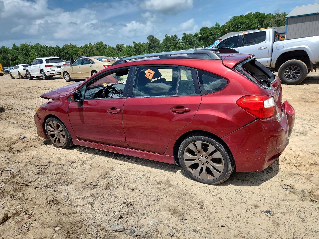 2012 Subaru Impreza Sport Premium Red vin: JF1GPAL68CH241137