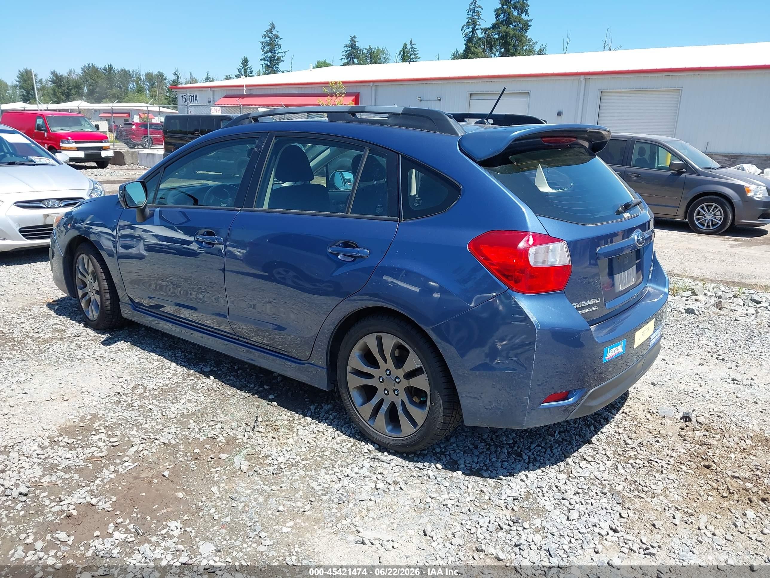 2013 Subaru Impreza 2.0i Sport Premium Blue vin: JF1GPAL68D2828121
