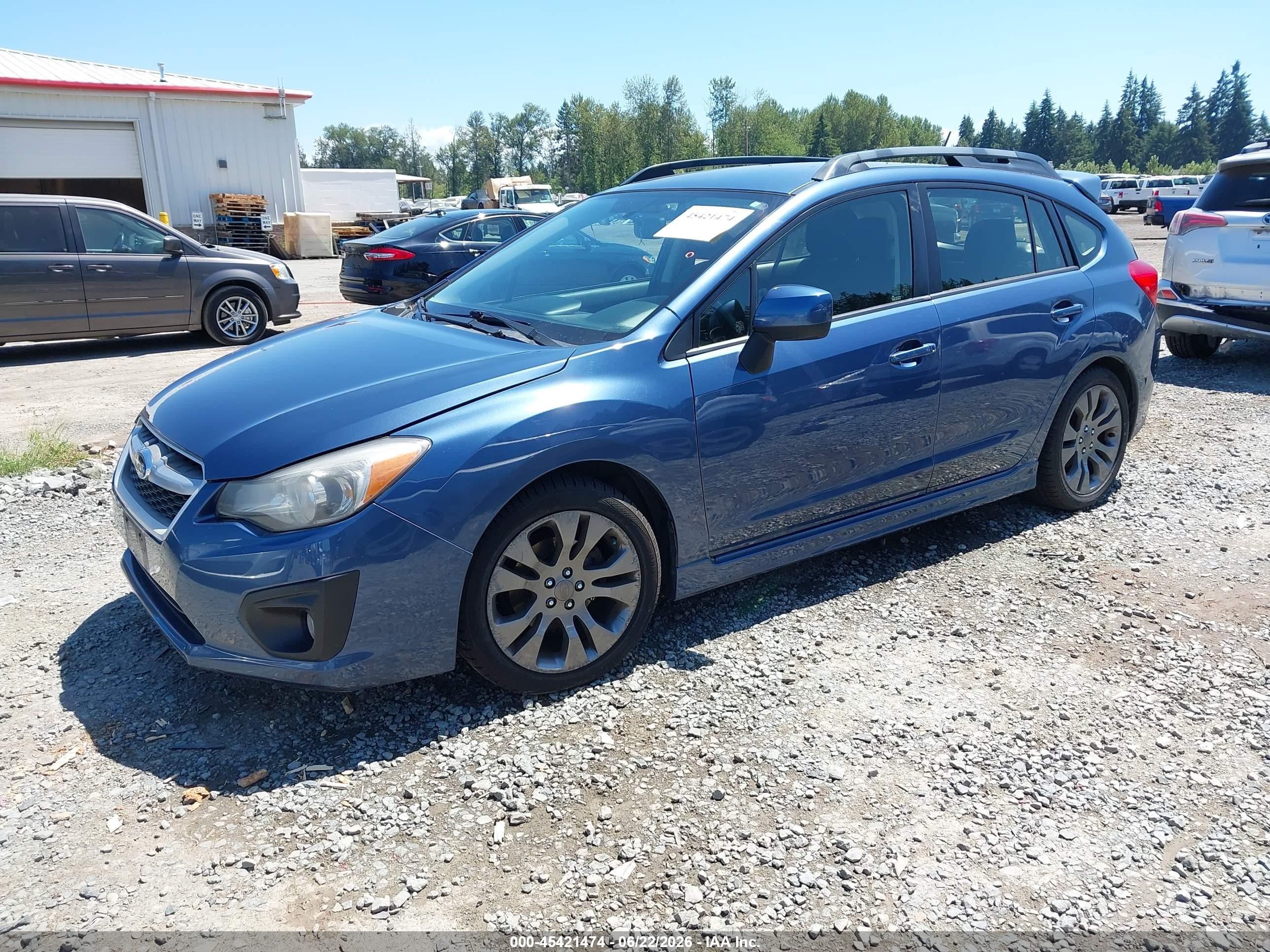 2013 Subaru Impreza 2.0i Sport Premium Blue vin: JF1GPAL68D2828121