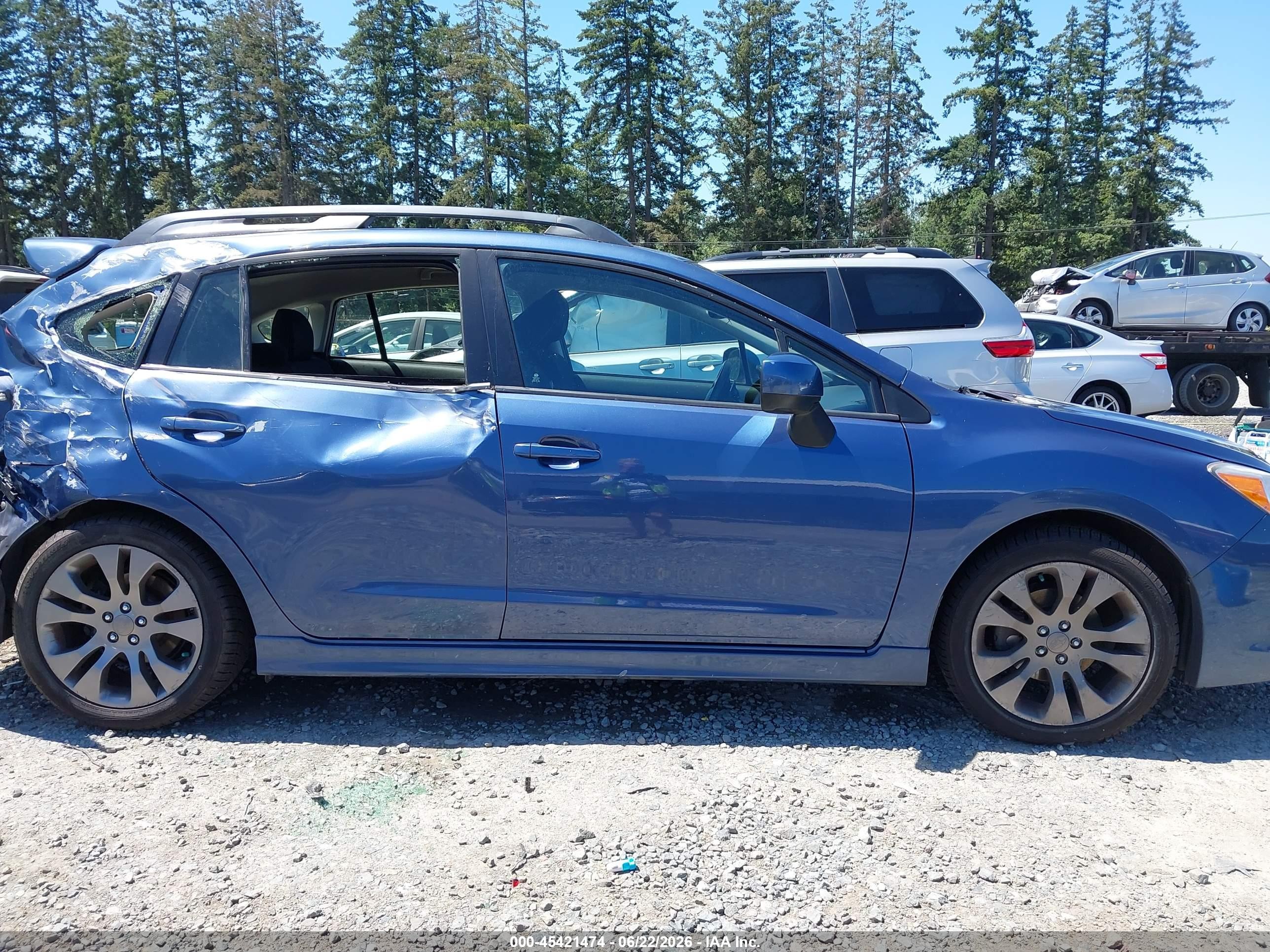 2013 Subaru Impreza 2.0i Sport Premium Blue vin: JF1GPAL68D2828121