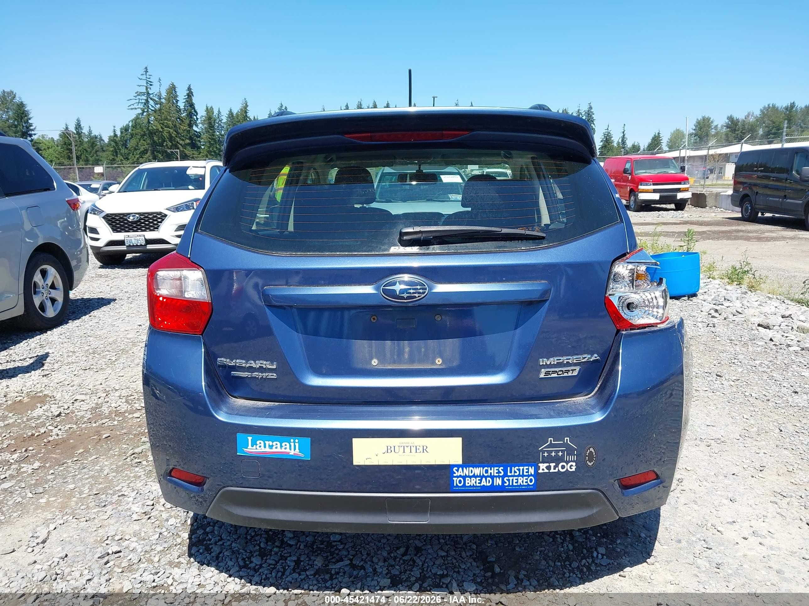 2013 Subaru Impreza 2.0i Sport Premium Blue vin: JF1GPAL68D2828121